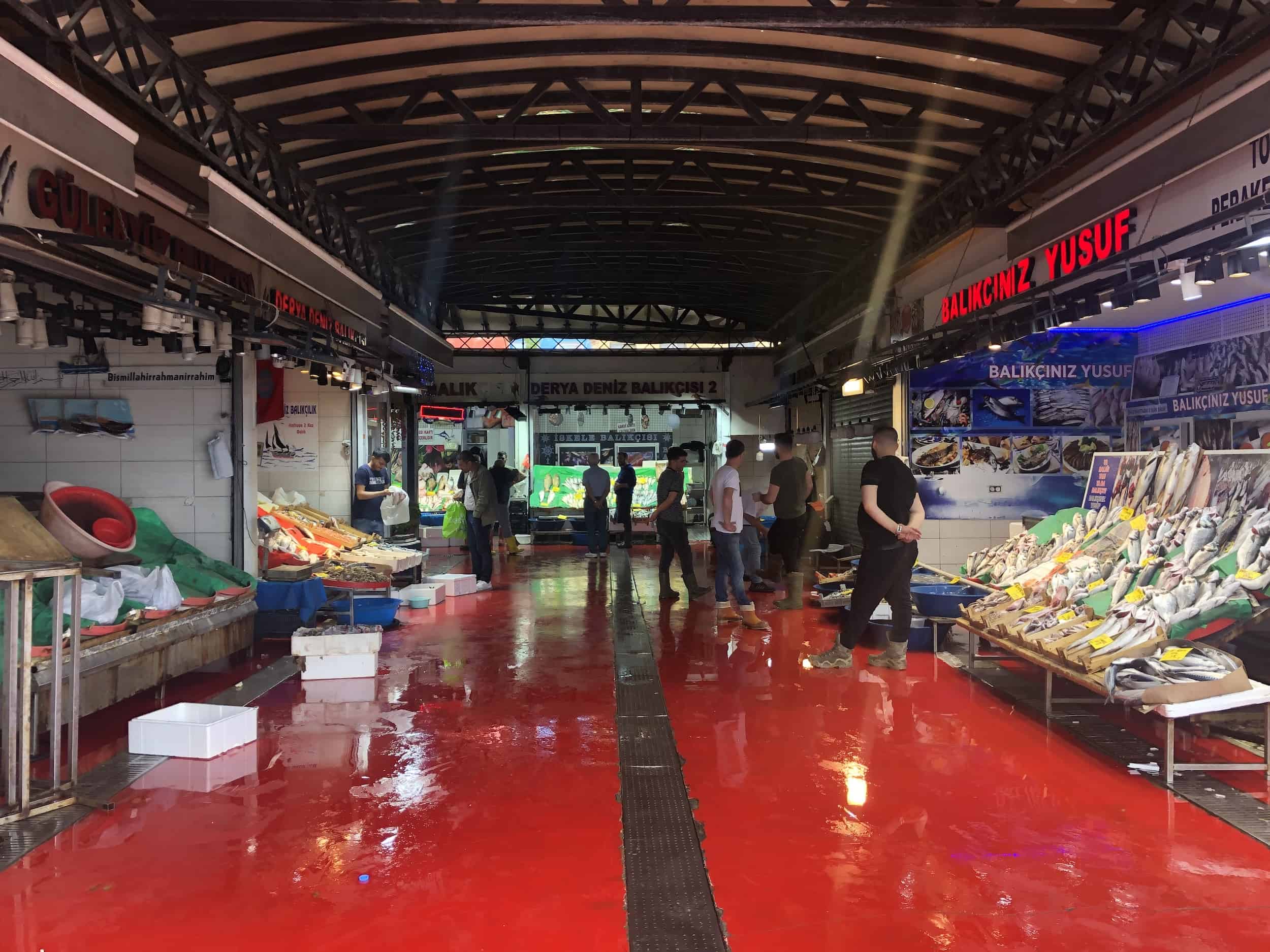 Karaköy Fish Market near Karaköy Square in Karaköy, Istanbul, Turkey