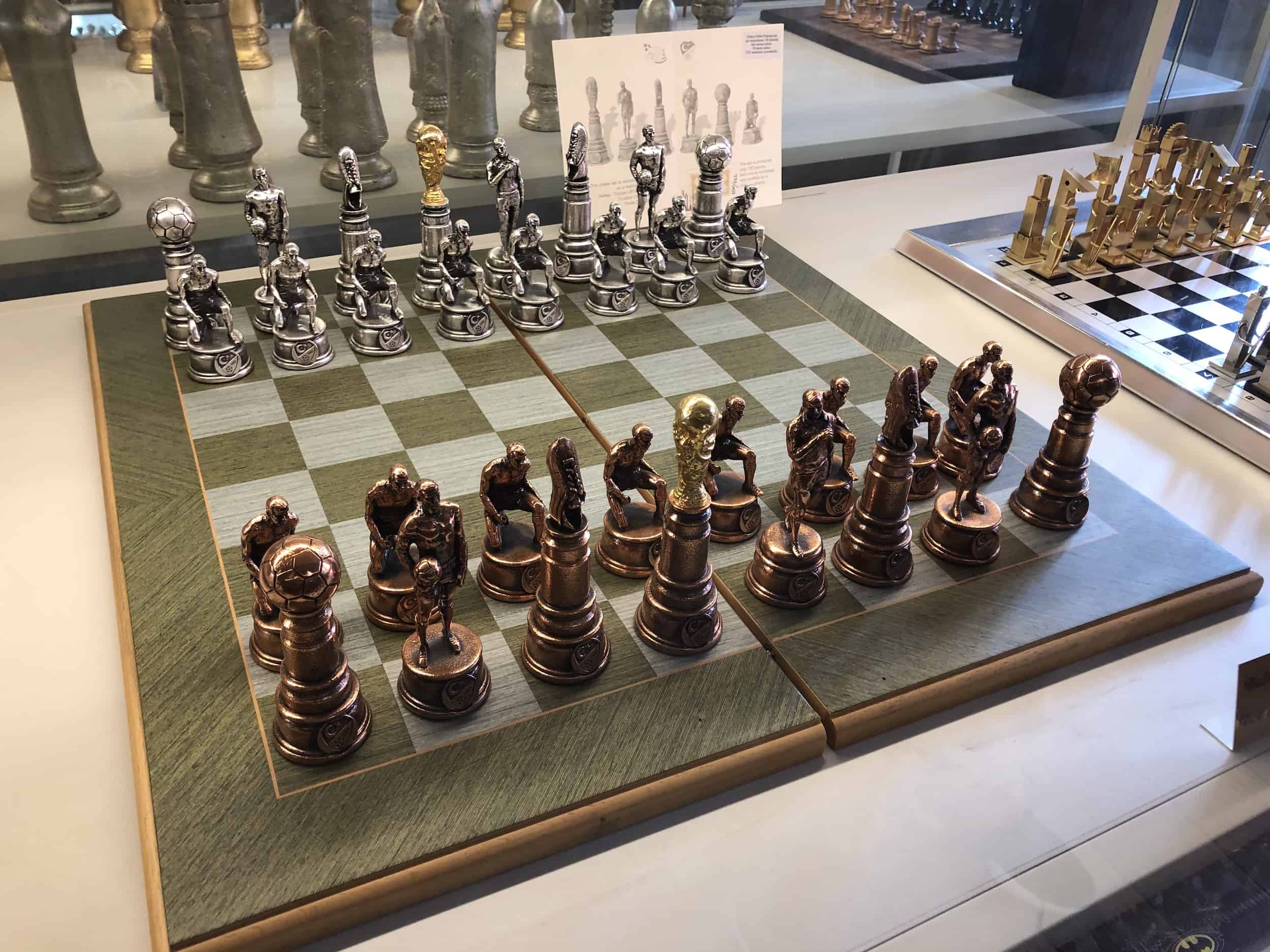 World Cup chess set at the Gökyay Foundation Chess Museum in Ankara, Turkey
