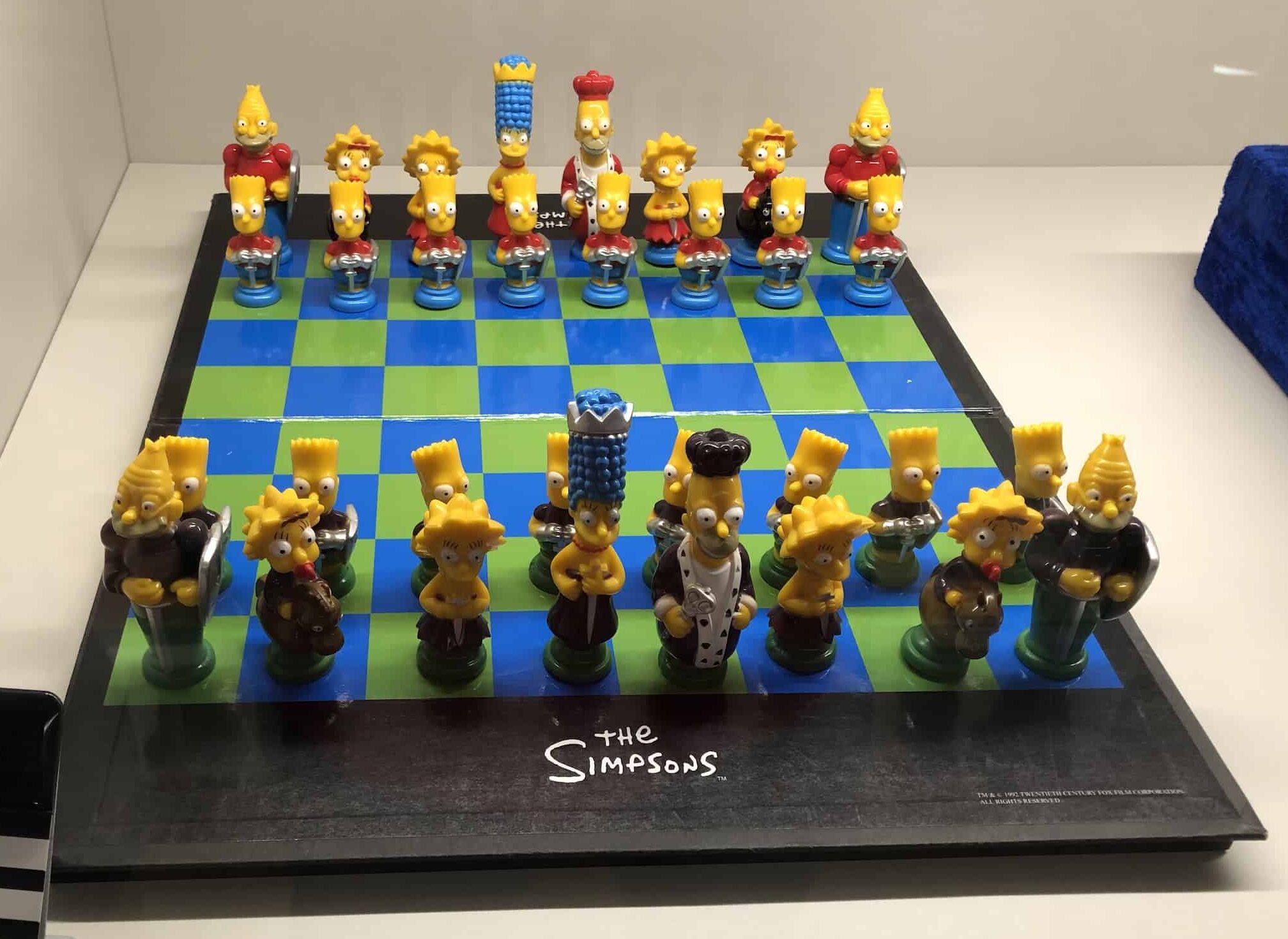 The Simpsons chess set (USA) at the Gökyay Foundation Chess Museum in Ankara, Turkey