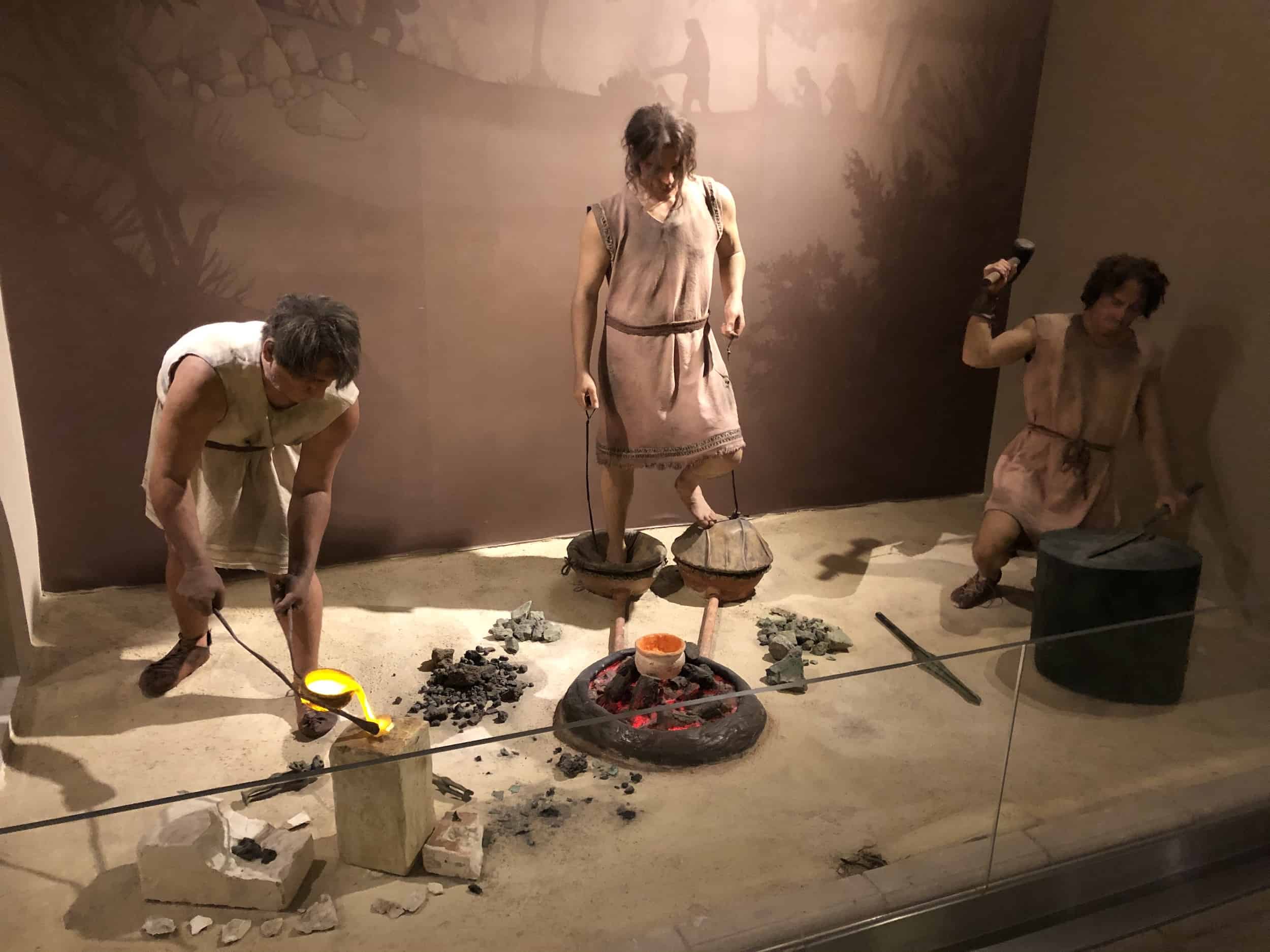 Early Bronze Age display at the Museum of Anatolian Civilizations in Ankara, Turkey