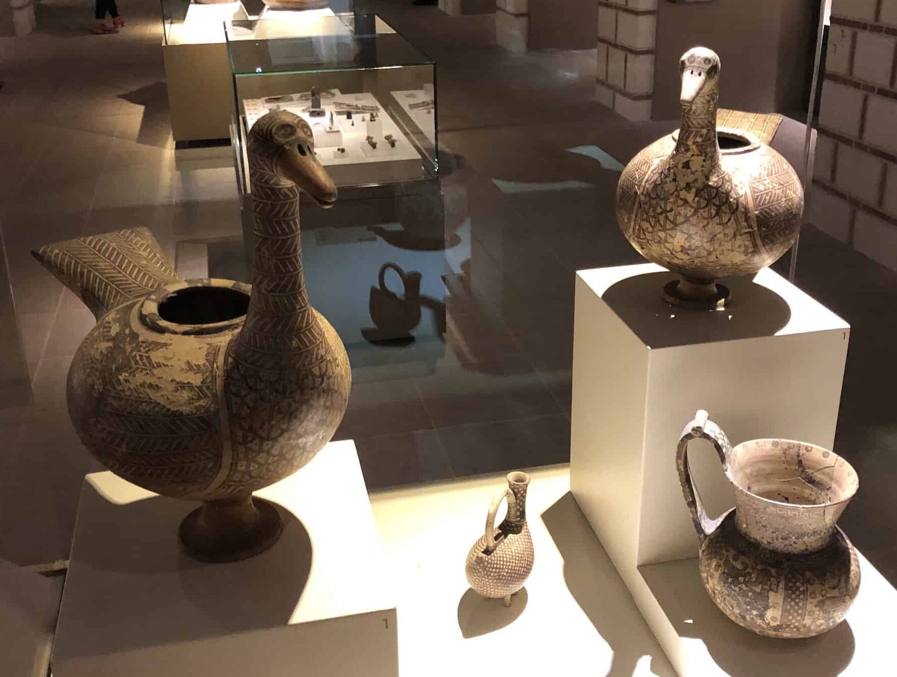 Ceramic vessels shaped like ducks