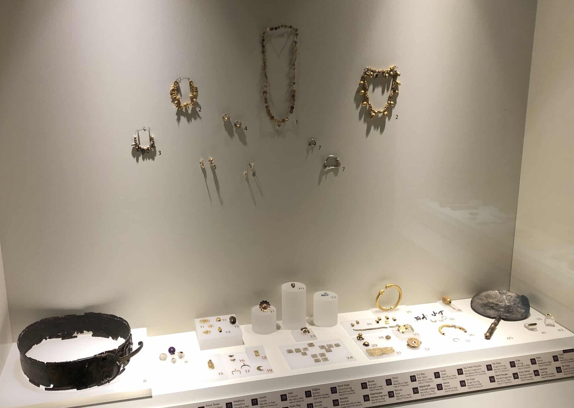 Jewelry found at Gordion