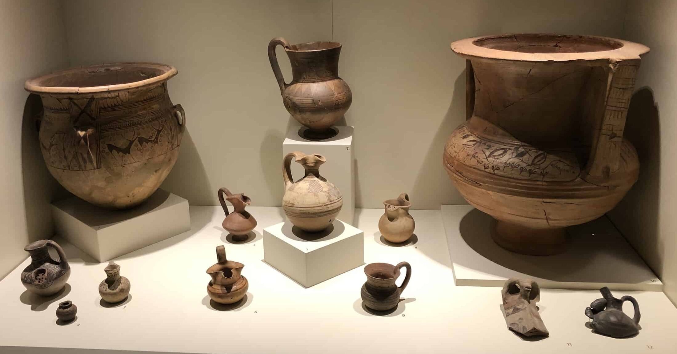 Ceramics from the Phrygian period at the Museum of Anatolian Civilizations in Ankara, Turkey