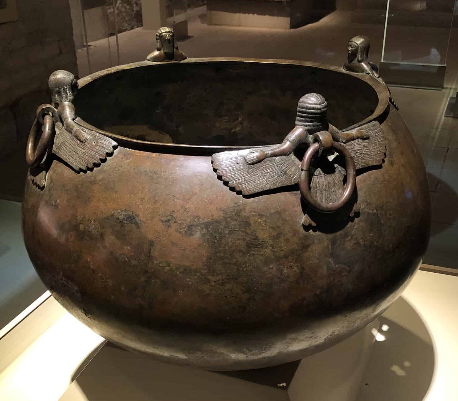 Bronze cauldron from Gordion at the Museum of Anatolian Civilizations in Ankara, Turkey