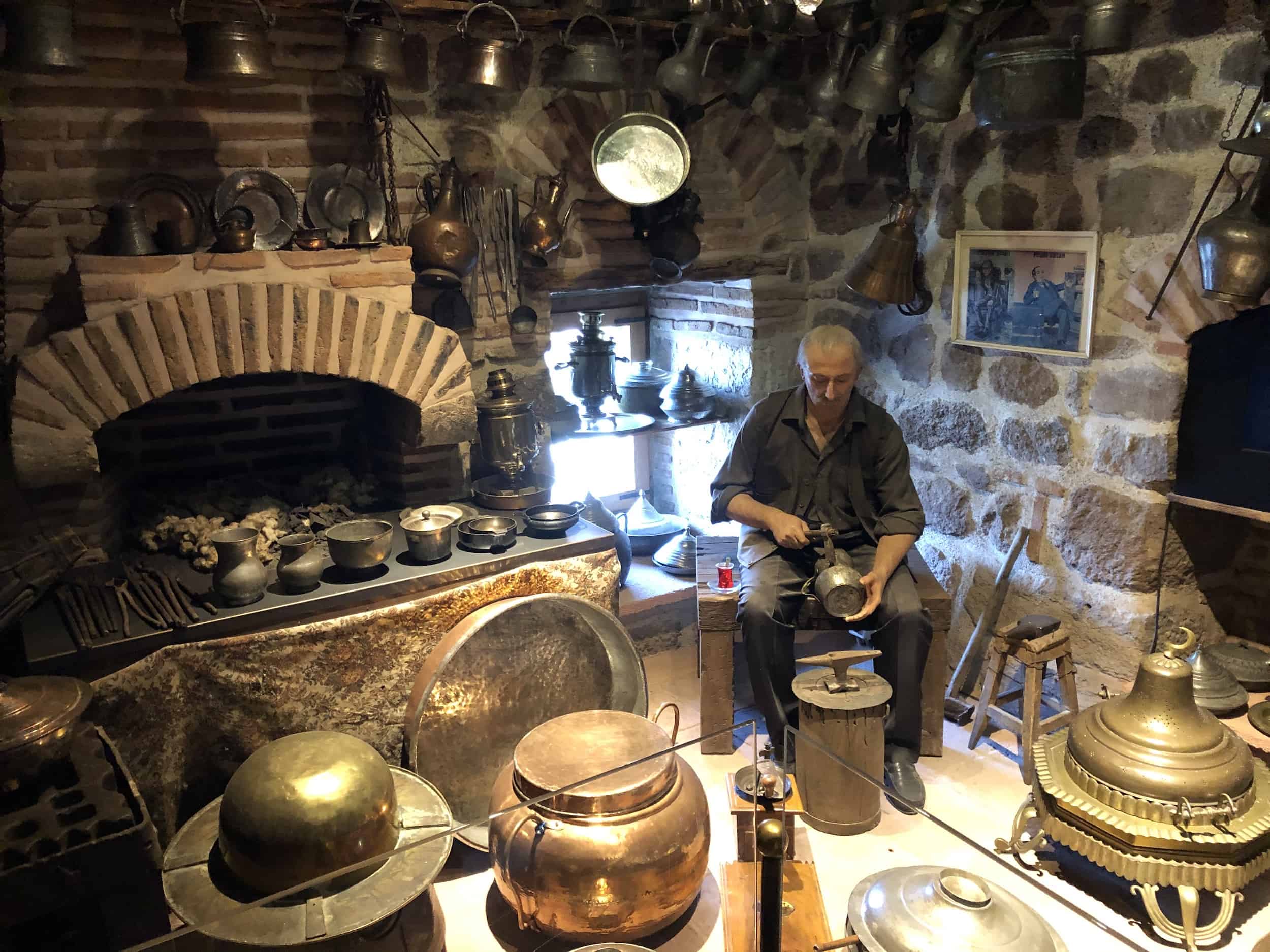 Coppersmith at the Rahmi M. Koç Museum in Ankara, Turkey