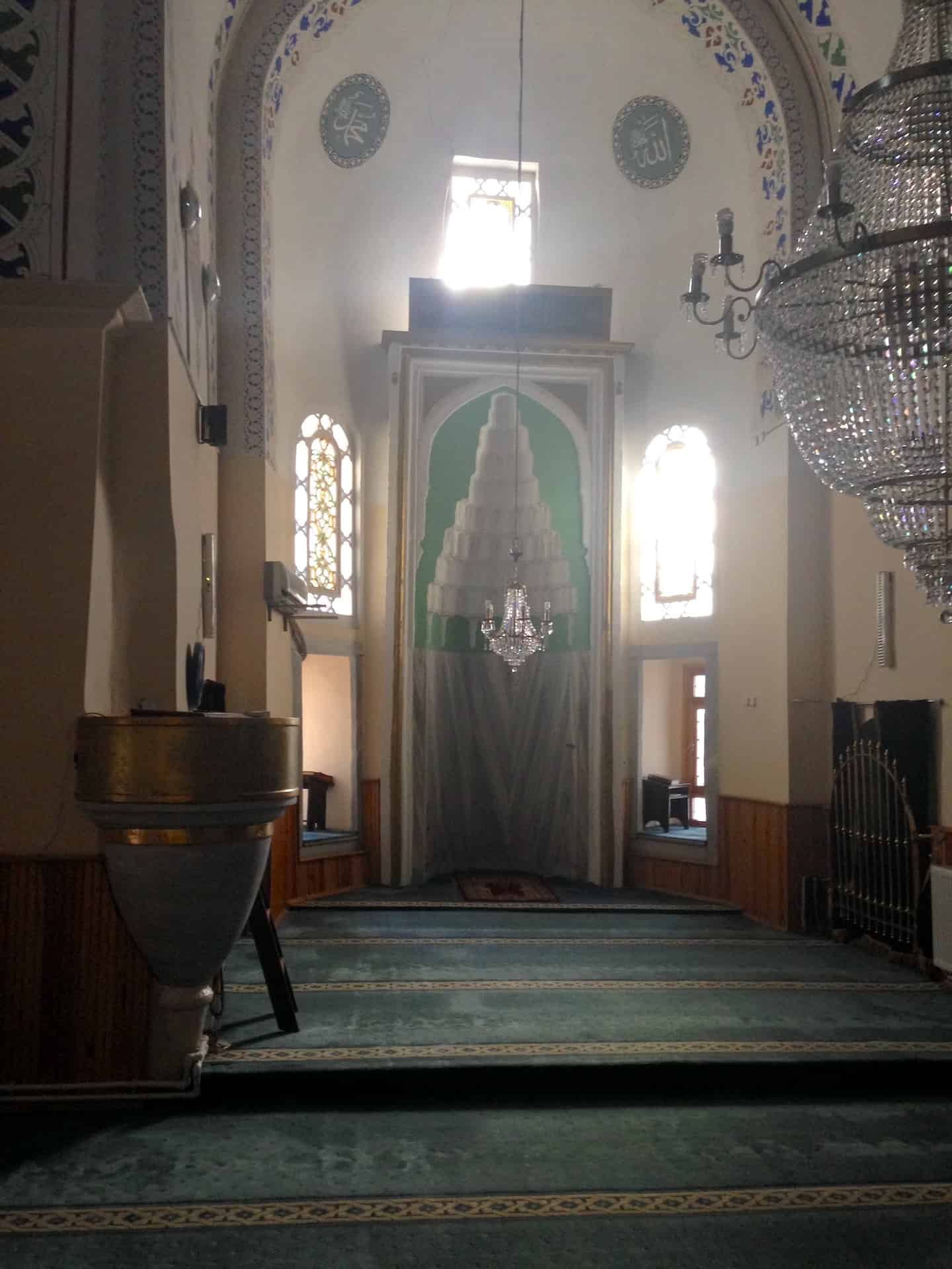 Prayer hall of the Atik Mustafa Pasha Mosque in Ayvansaray, Istanbul, Turkey
