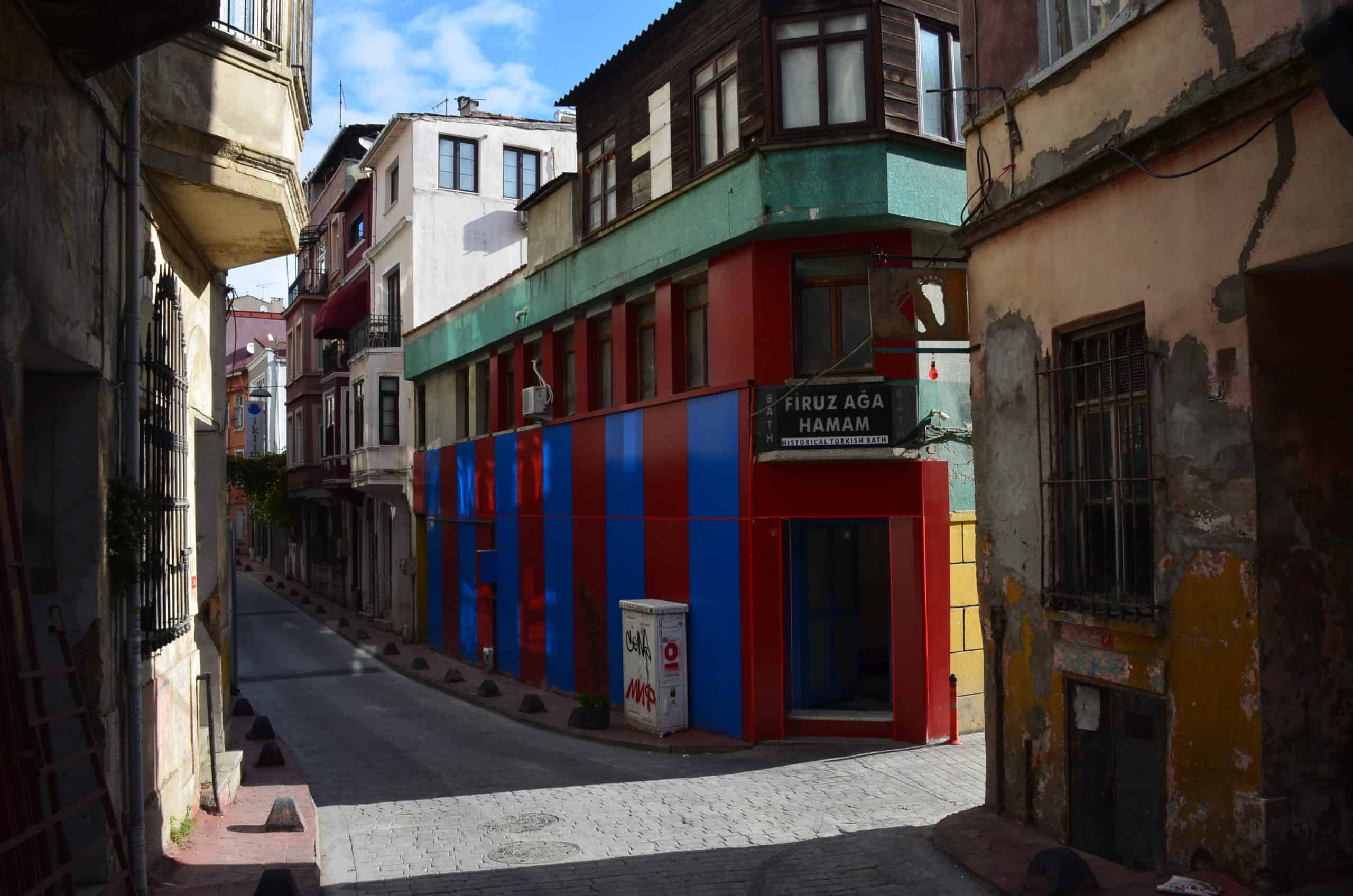 Çukur Cuma Street in Çukurcuma, Istanbul, Turkey