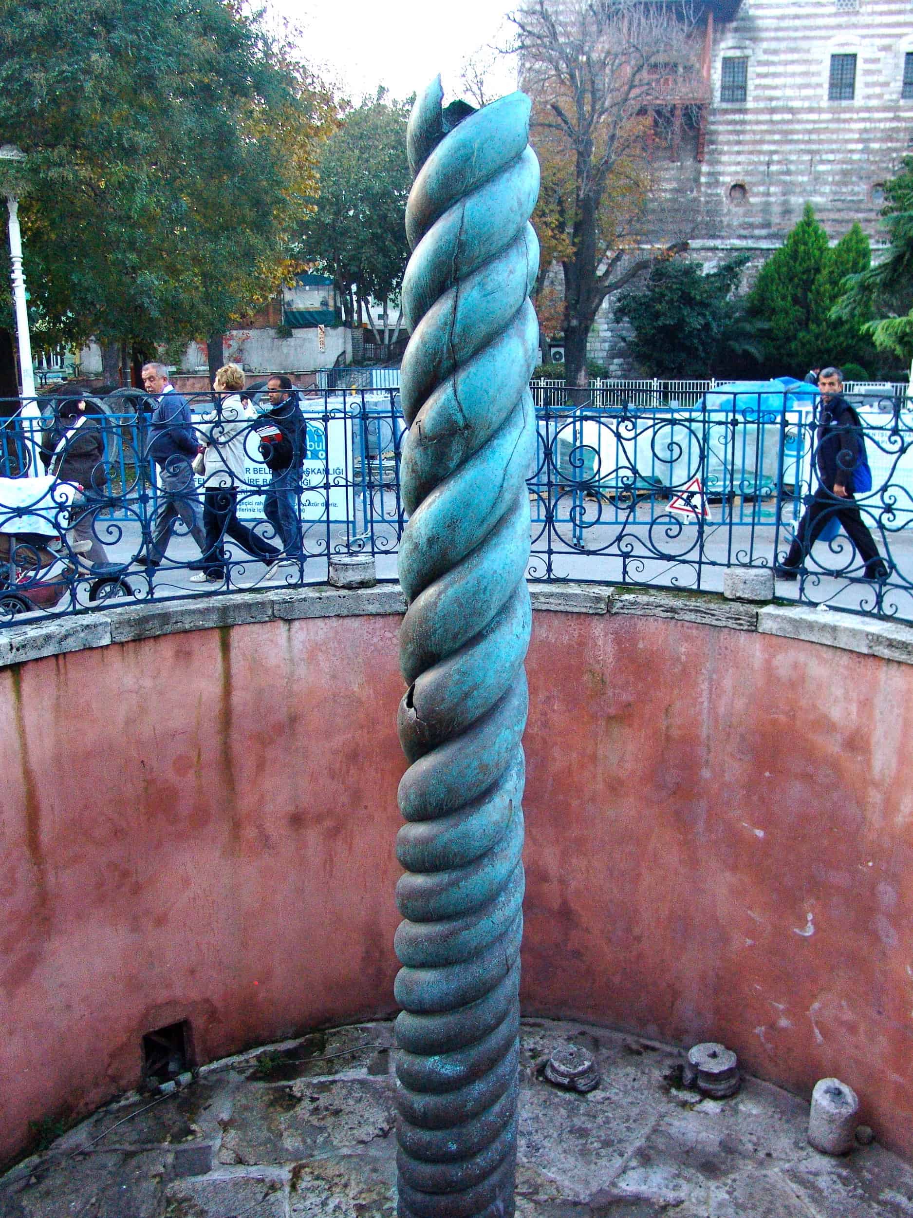 Serpentine Column on the Hippodrome in Sultanahmet, Istanbul, Turkey