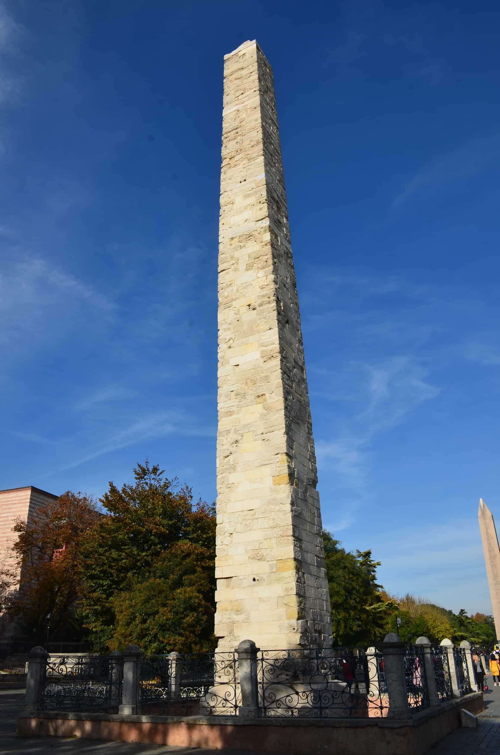 Walled Obelisk on the Hippodrome in Sultanahmet, Istanbul, Turkey