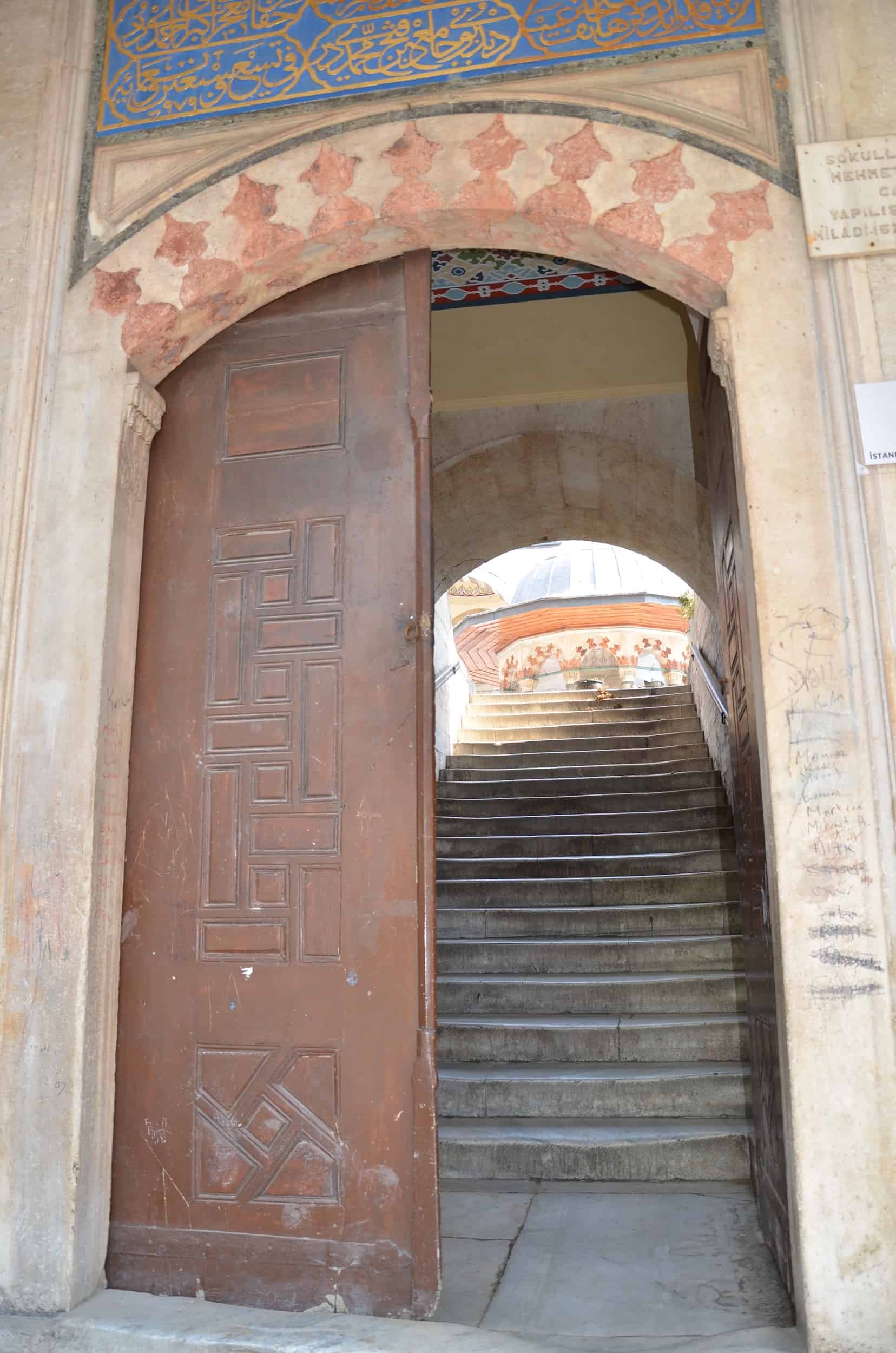 Stairs to the upper courtyard of the Sokollu Mehmed Pasha Mosque in Kadırga, Istanbul, Turkey