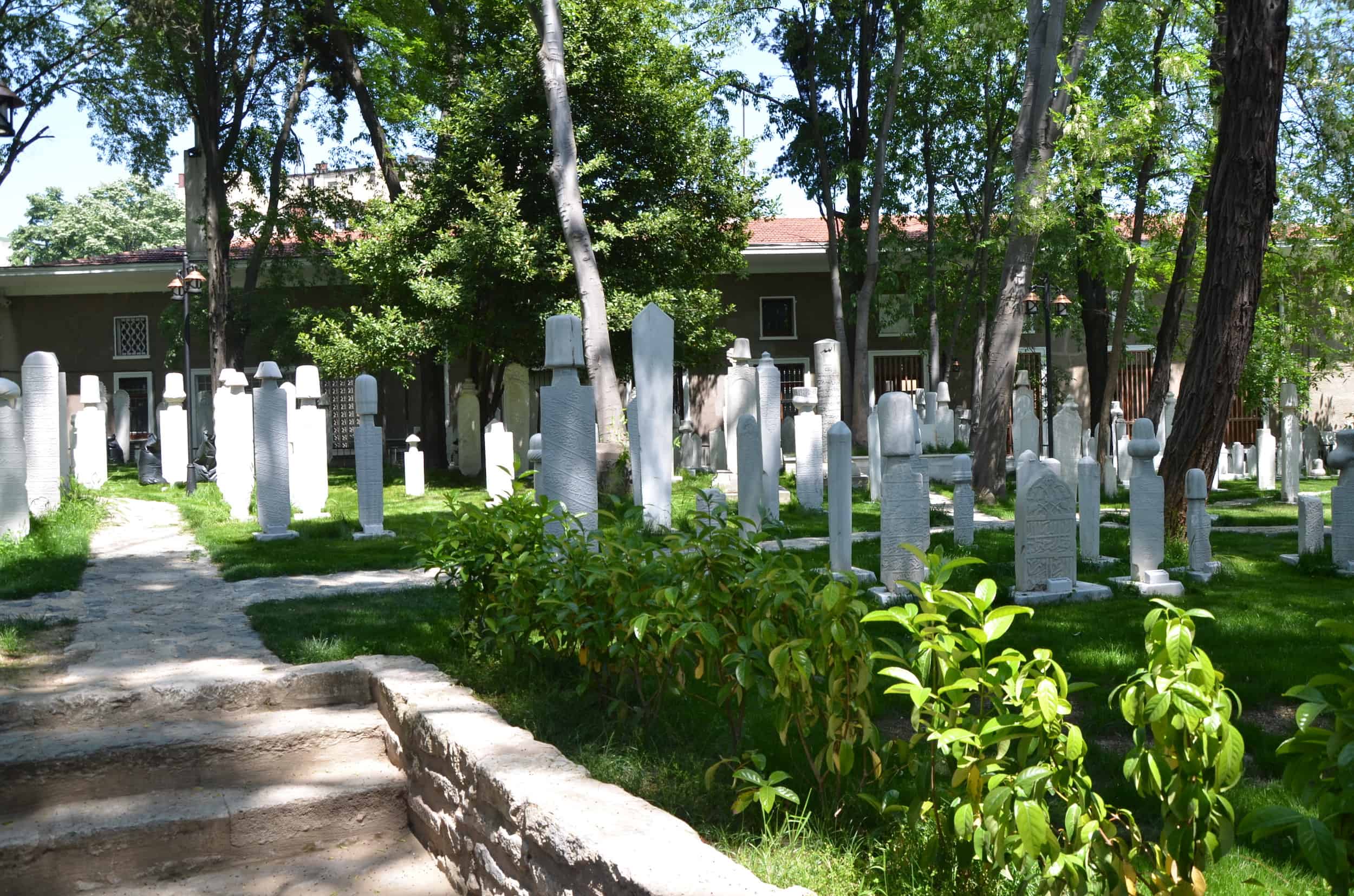 Cemetery at the Galata Mevlevi Lodge Museum in Istanbul, Turkey