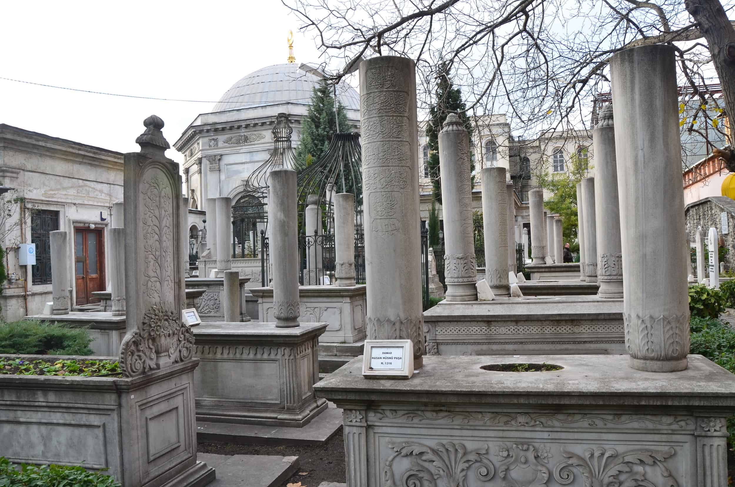 Cemetery at the Tomb of Mahmud II in Istanbul, Turkey