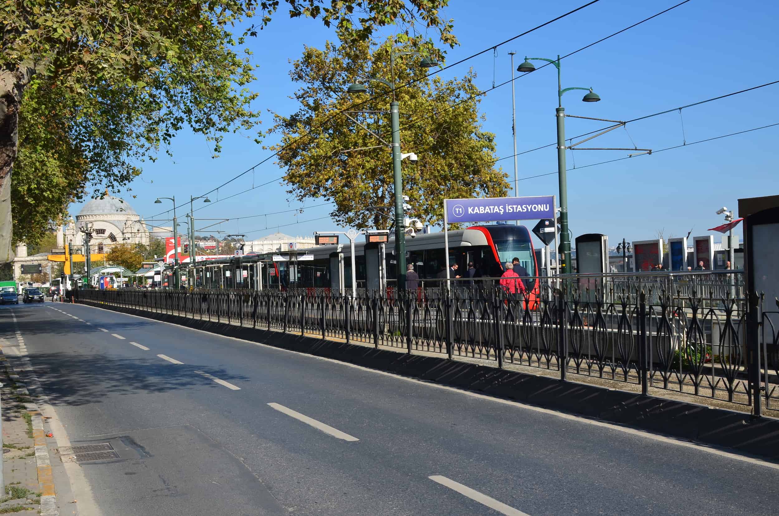 T1 tram line in Kabataş, Istanbul, Turkey