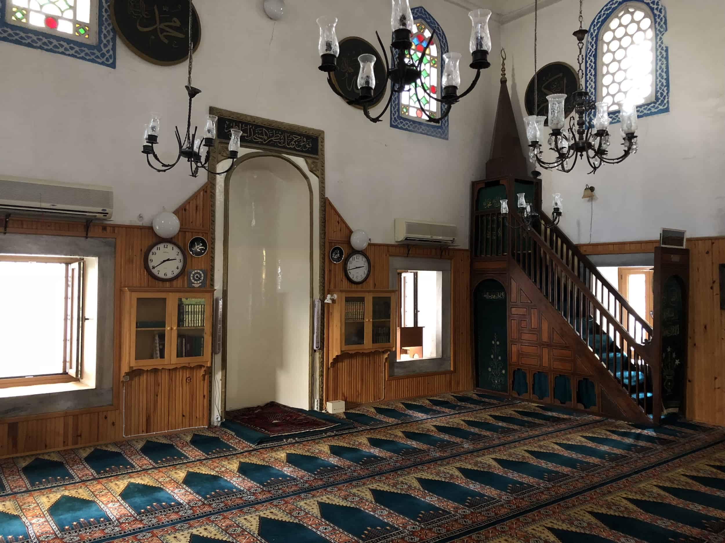 Prayer hall of the Ishak Pasha Mosque in Cankurtaran, Istanbul, Turkey