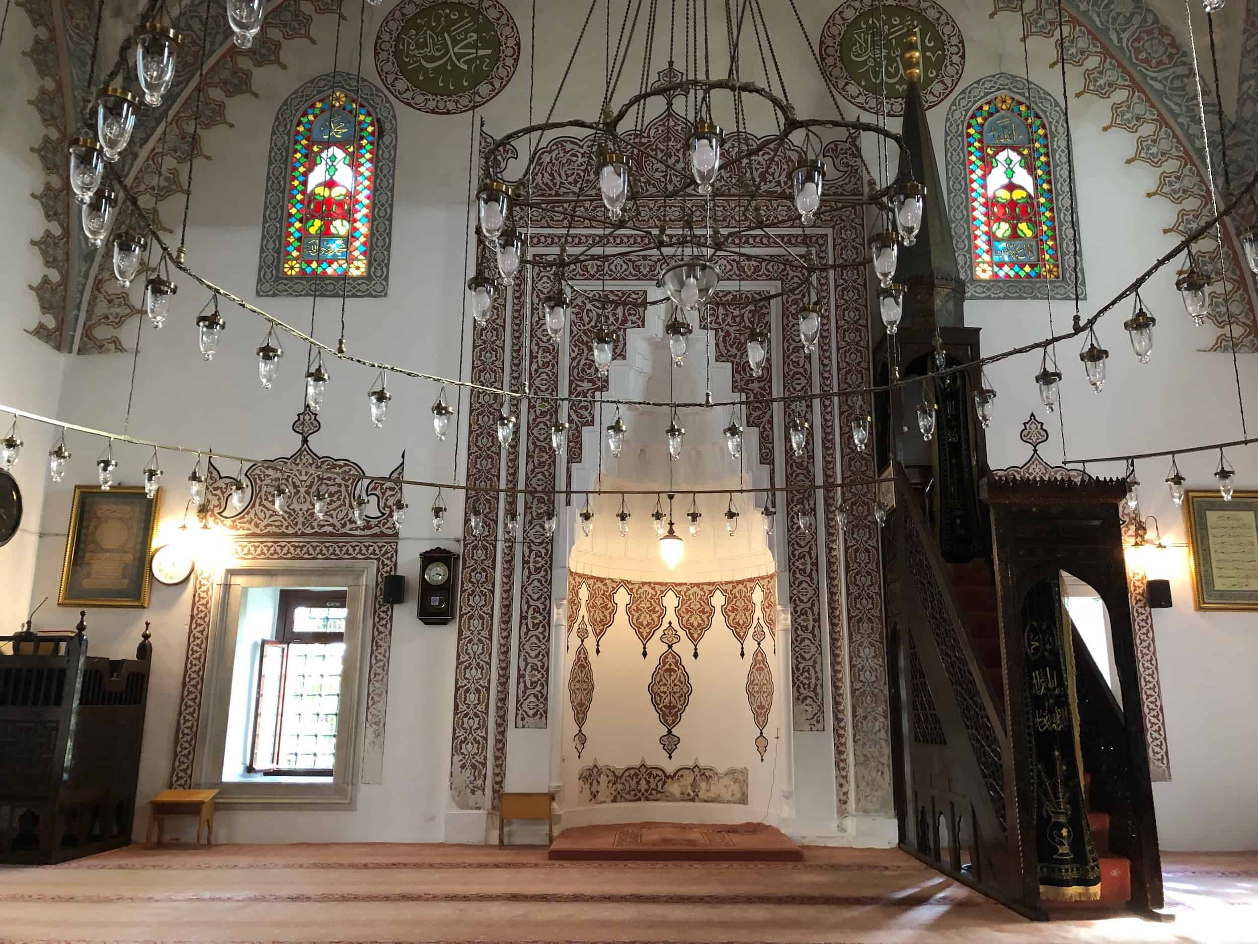 Prayer hall of the Firuz Ağa Mosque on the Divan Yolu in Sultanahmet, Istanbul, Turkey