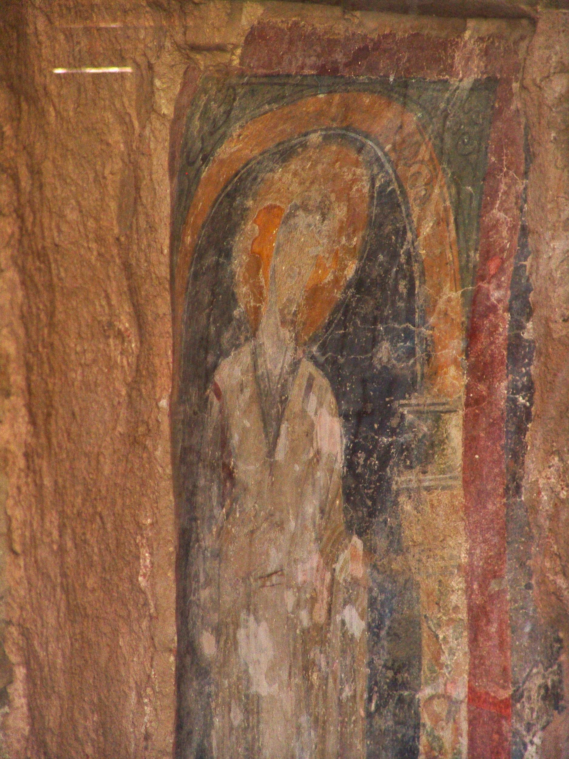 10th century fresco in the chapel at the Basilica of Saint John