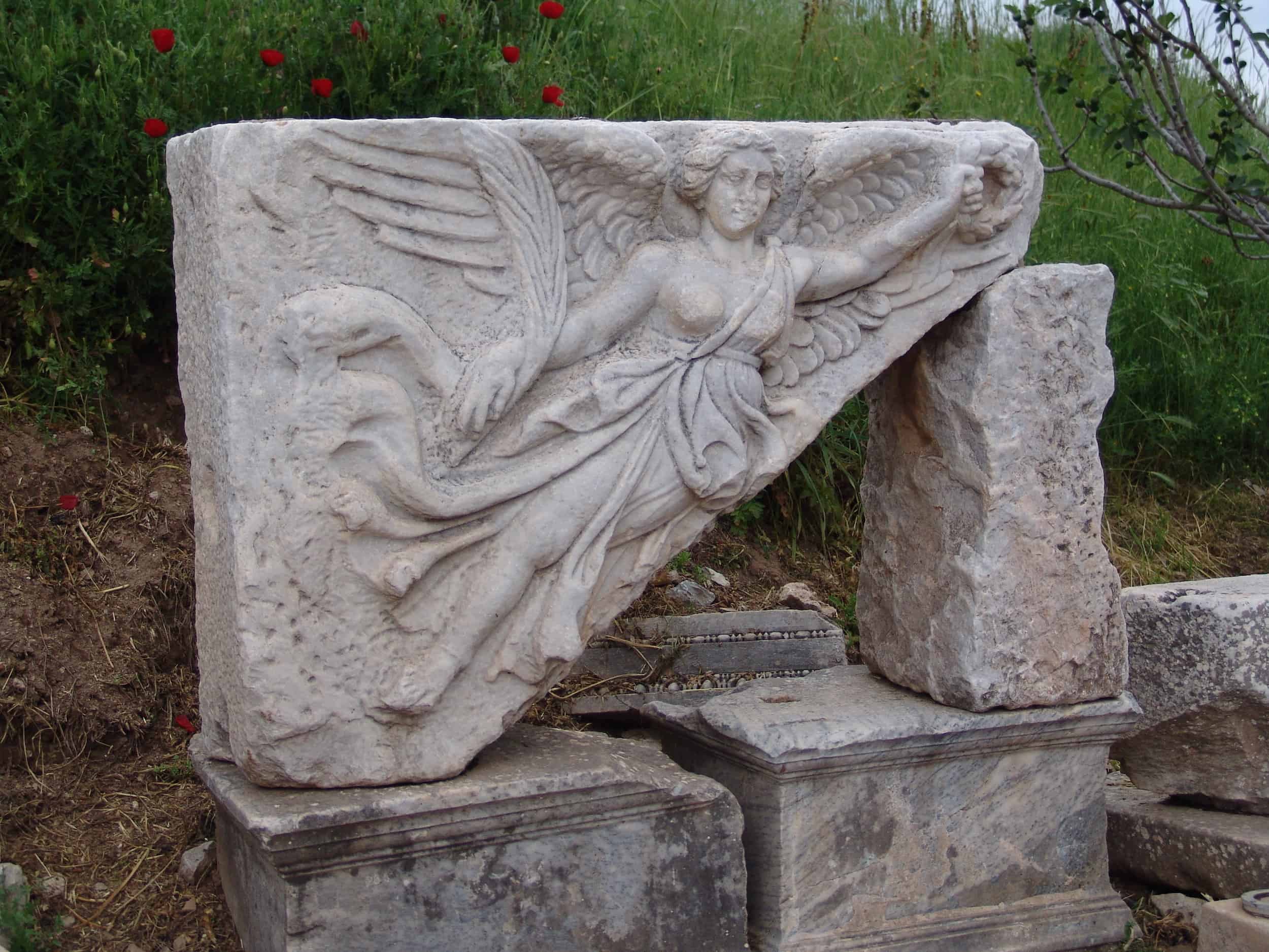 Nike relief on Domitian Square in Ephesus