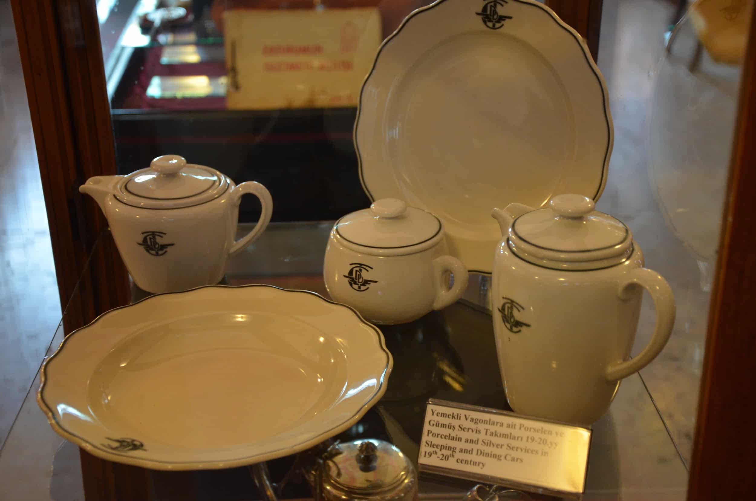 Porcelain ware at the Istanbul Railway Museum
