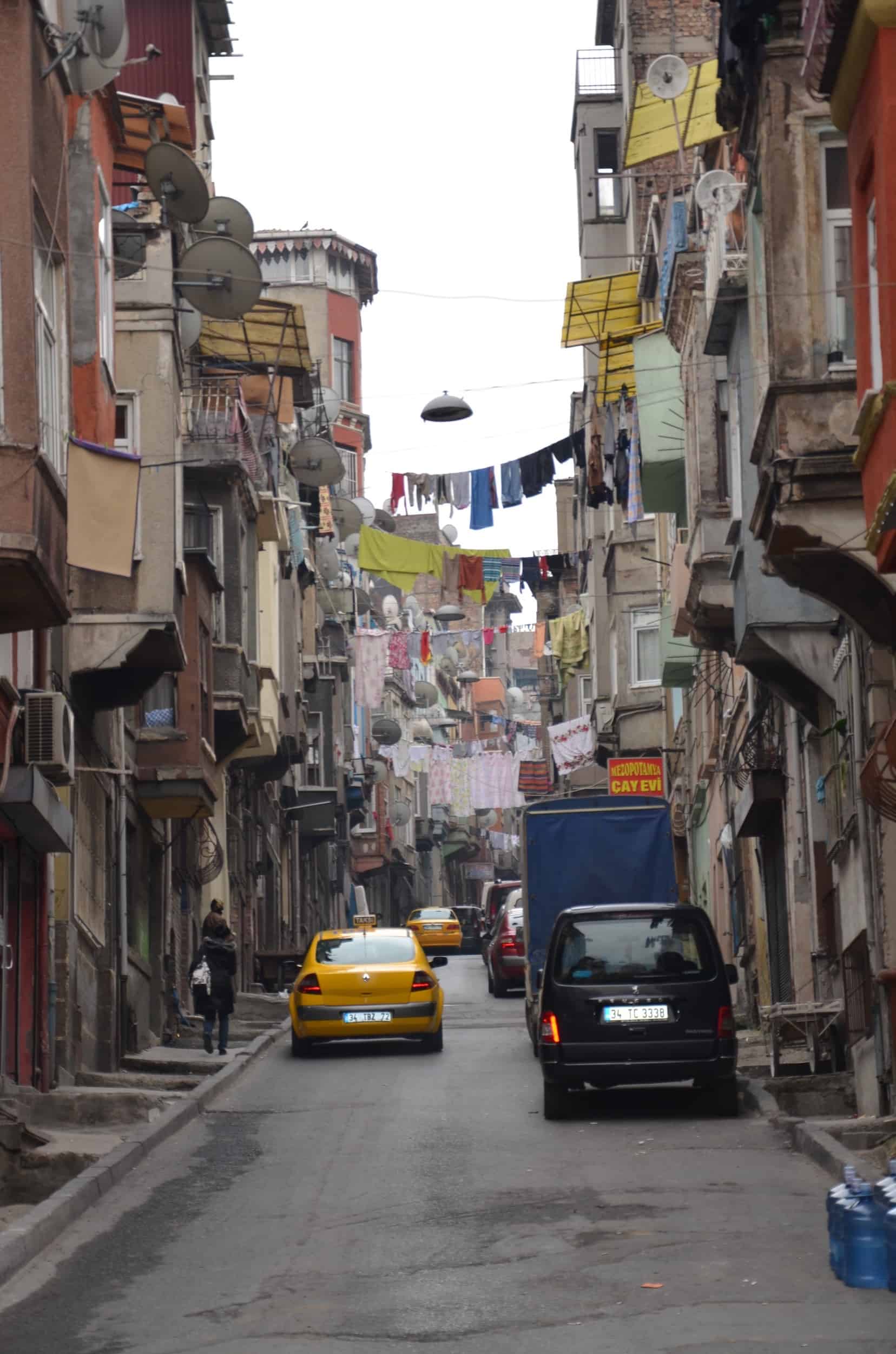 A street in Tarlabaşı, Istanbul, Turkey