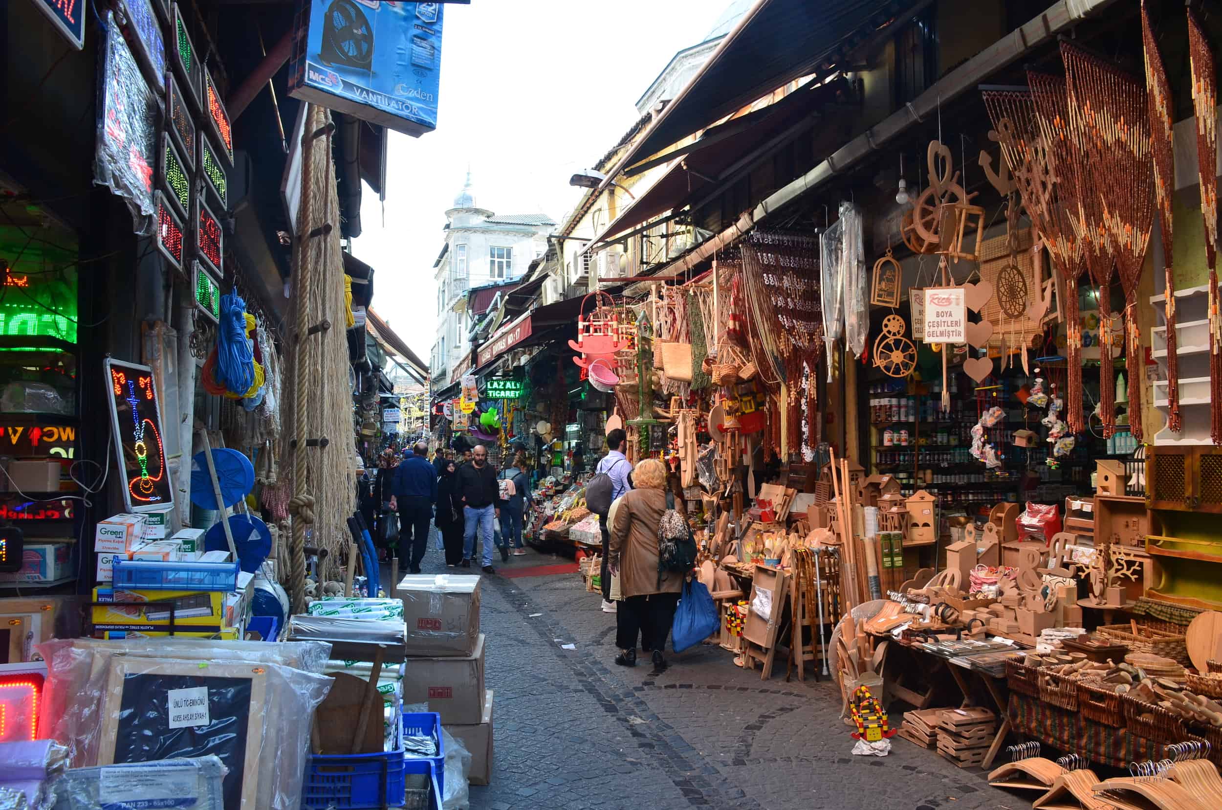 Hasırcılar Street in Tahtakale, Istanbul, Turkey