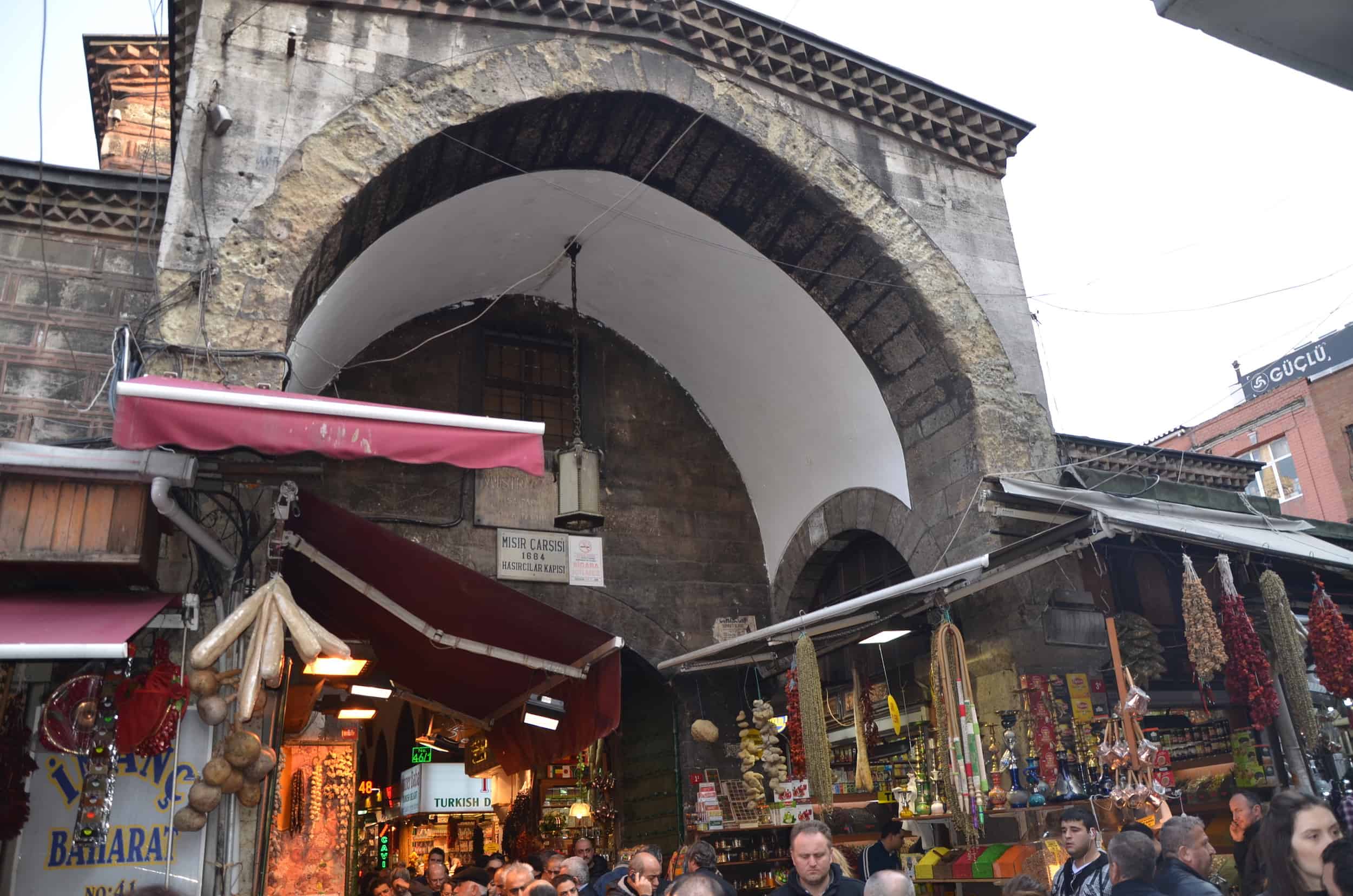 Hasırcılar Gate at the Spice Bazaar in Istanbul, Turkey