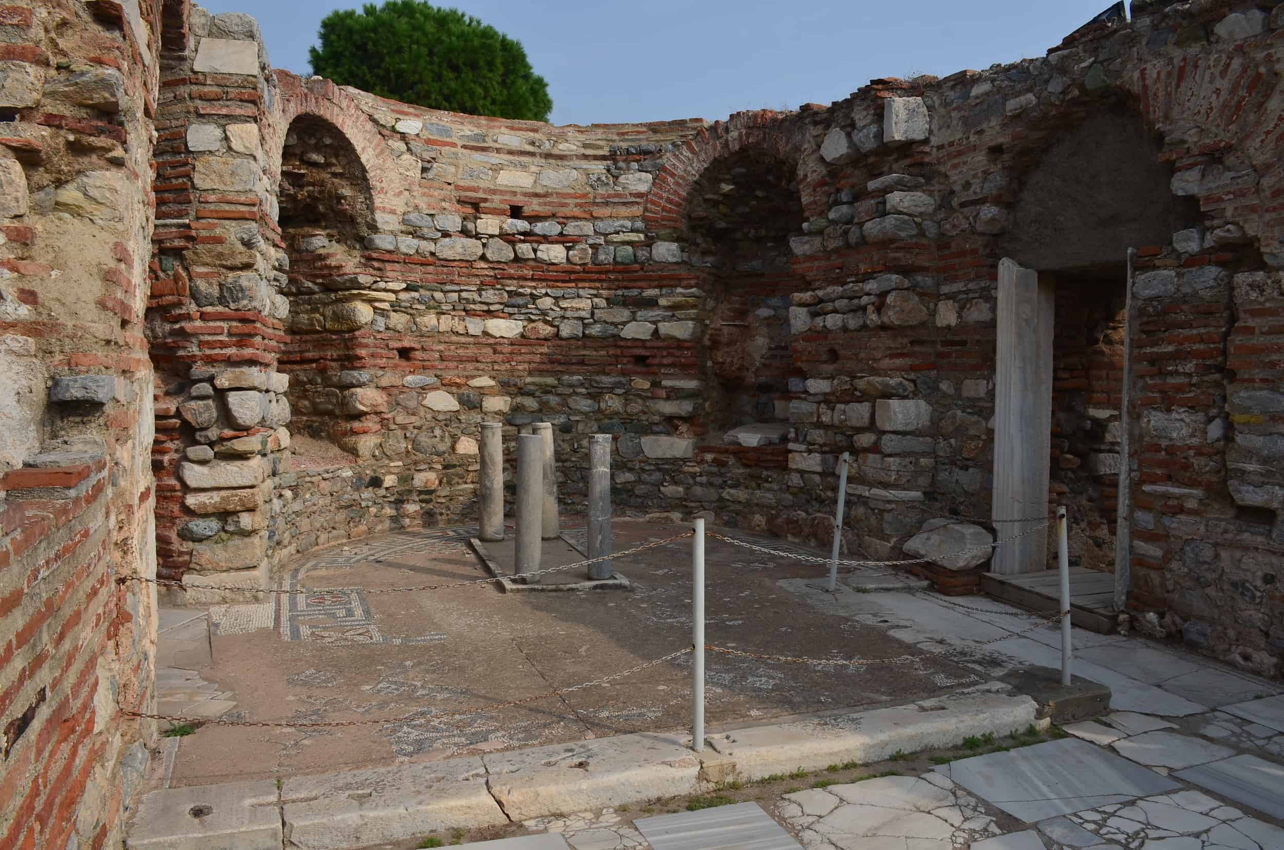North end of the vestibule at the Basilica of Saint John in Selçuk, Turkey