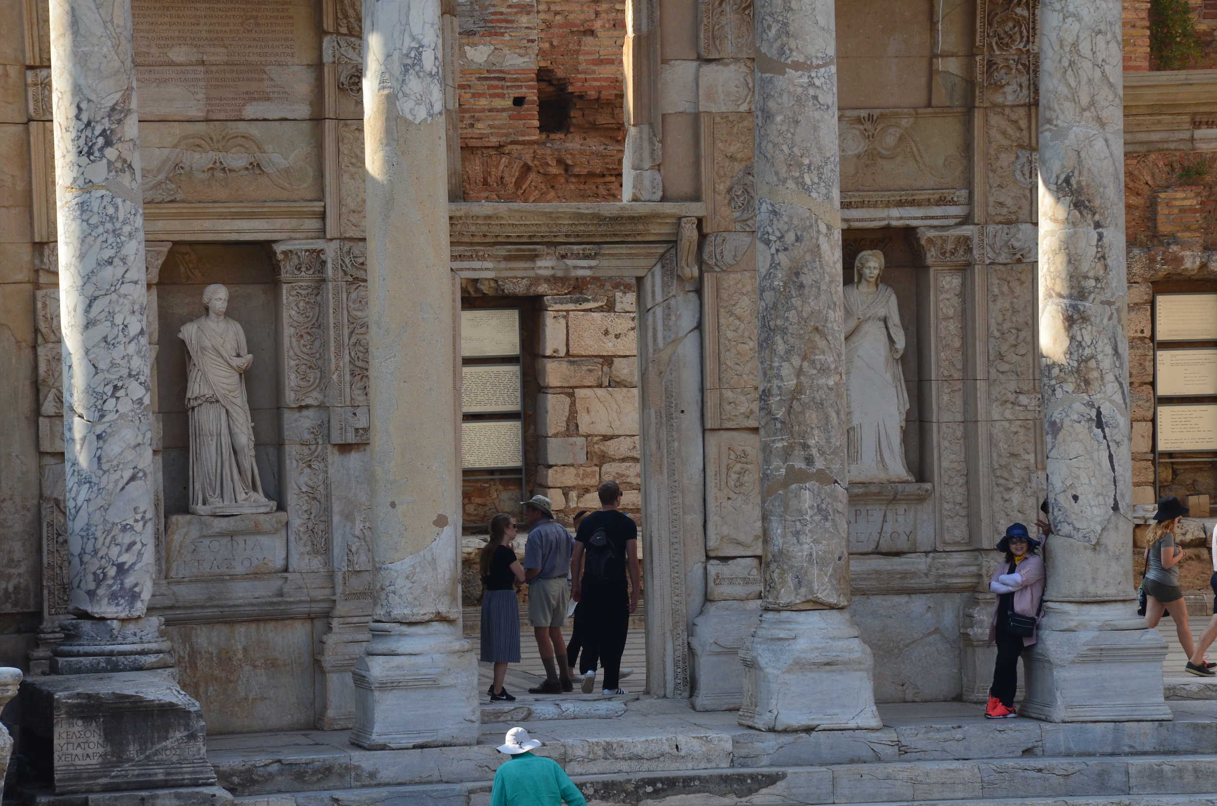 Columns and statues of the Library of Celsus