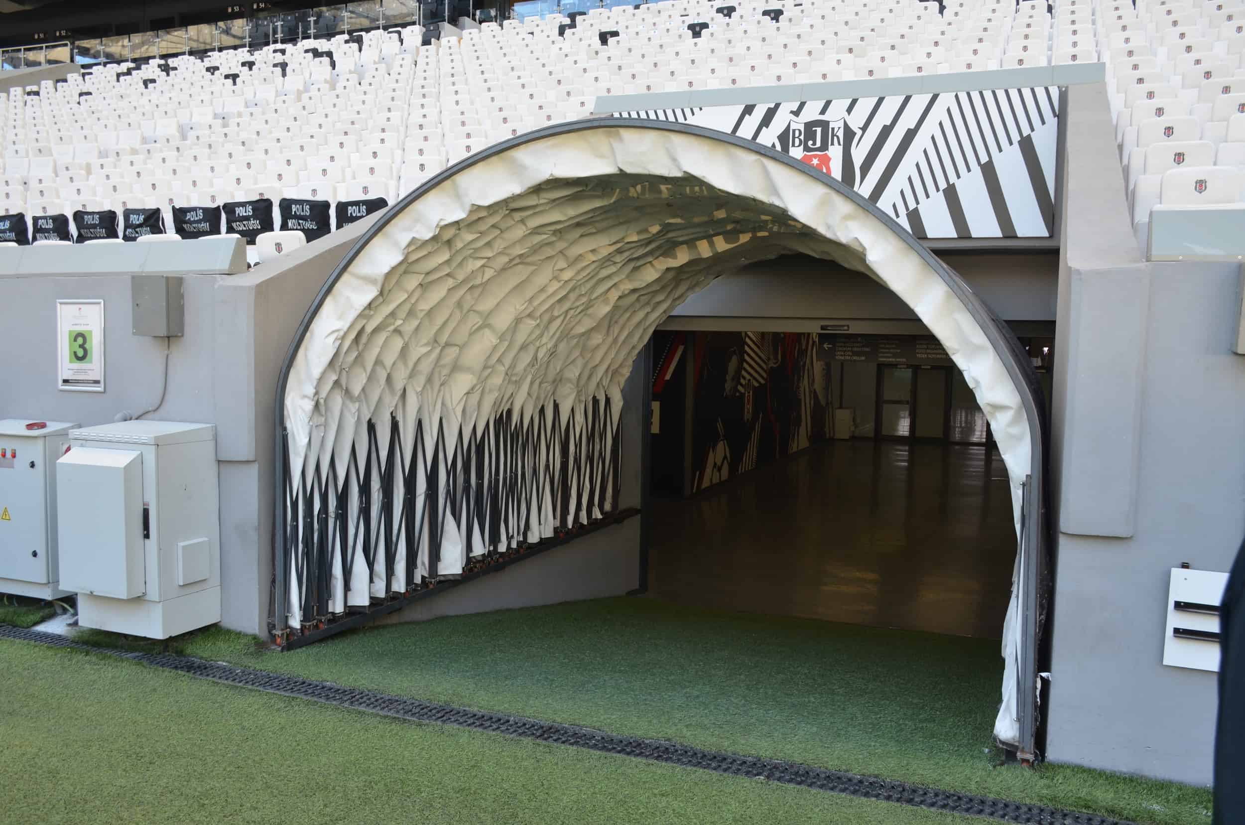 Players tunnel Beşiktaş Stadium in Istanbul, Turkey