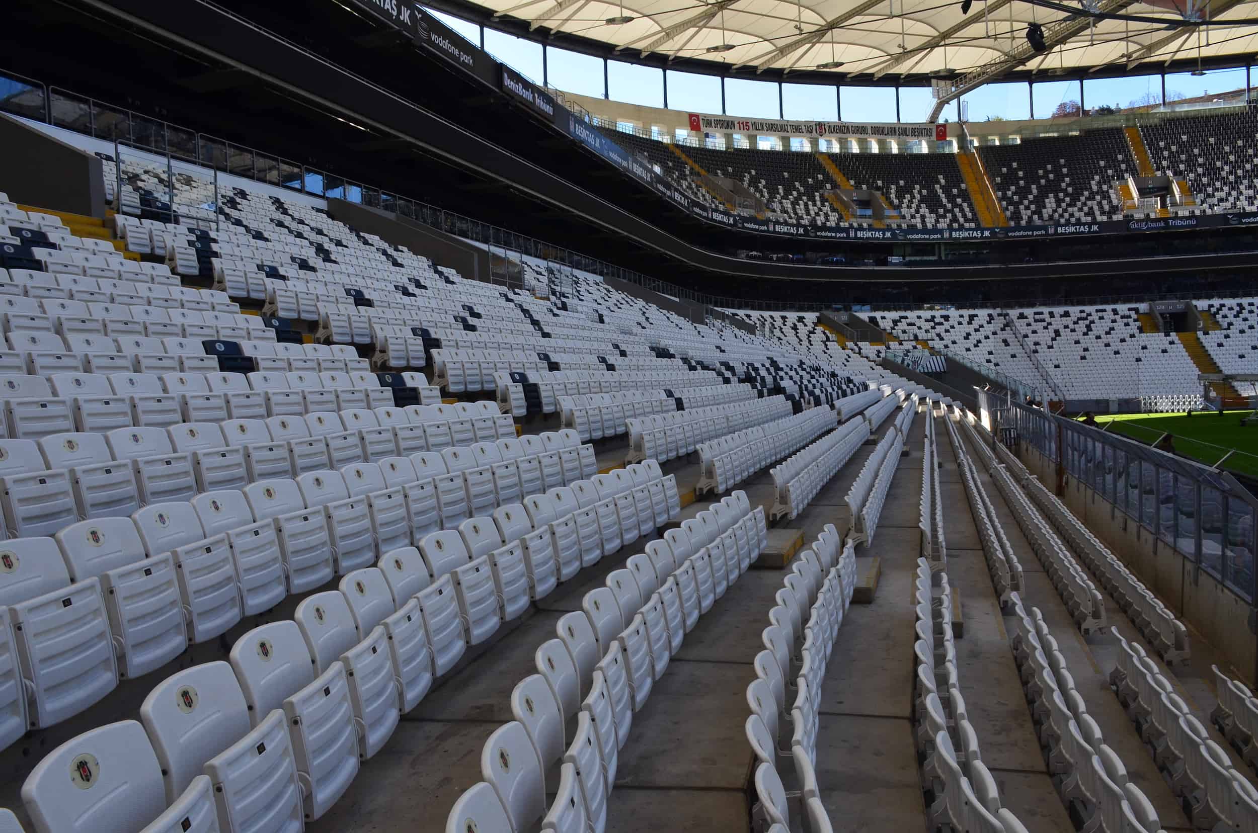 Seating area at Beşiktaş Stadium in Istanbul, Turkey