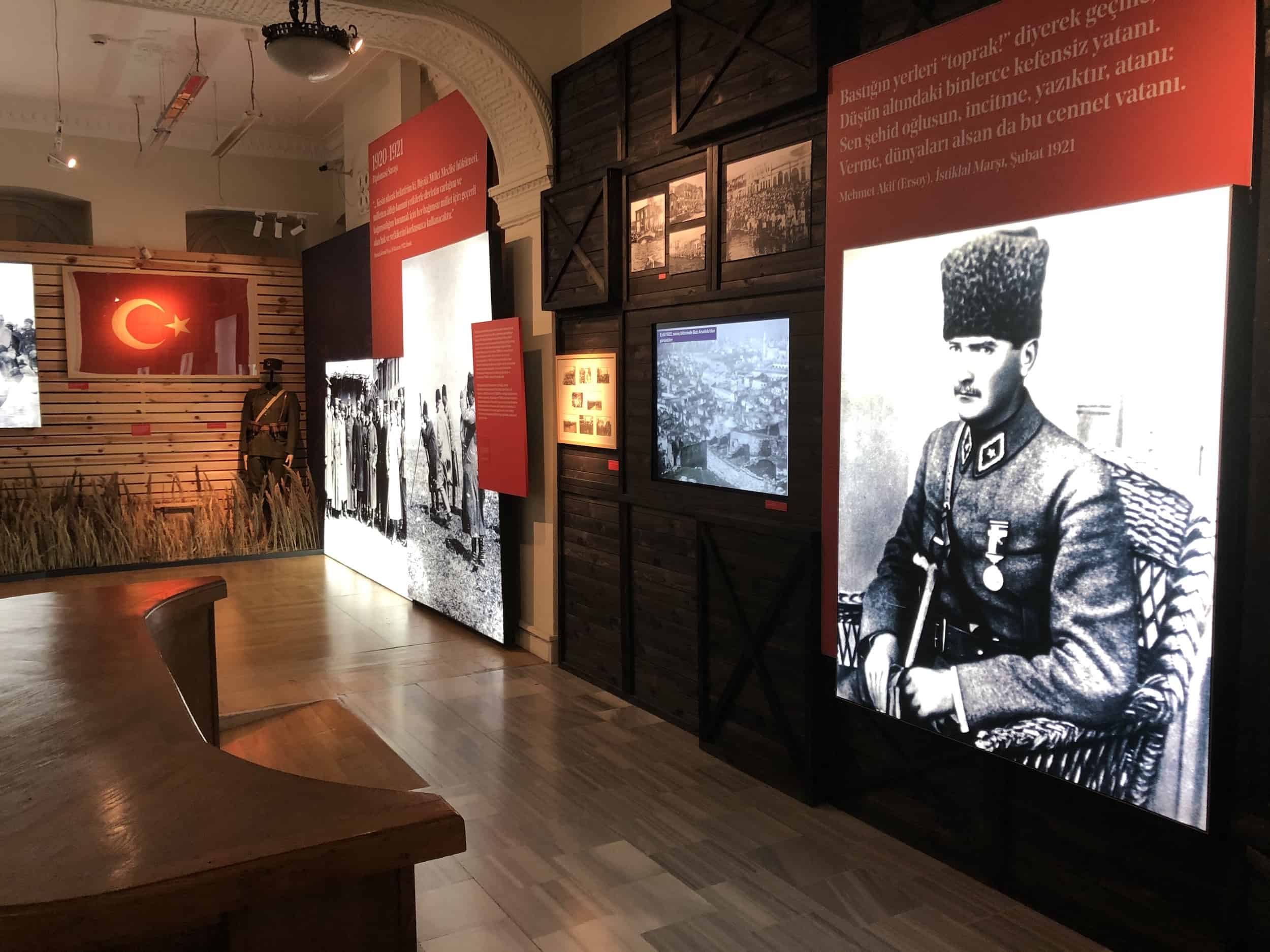 Turkish War of Independence exhibit at the İşbank Museum in Eminönü, Istanbul, Turkey
