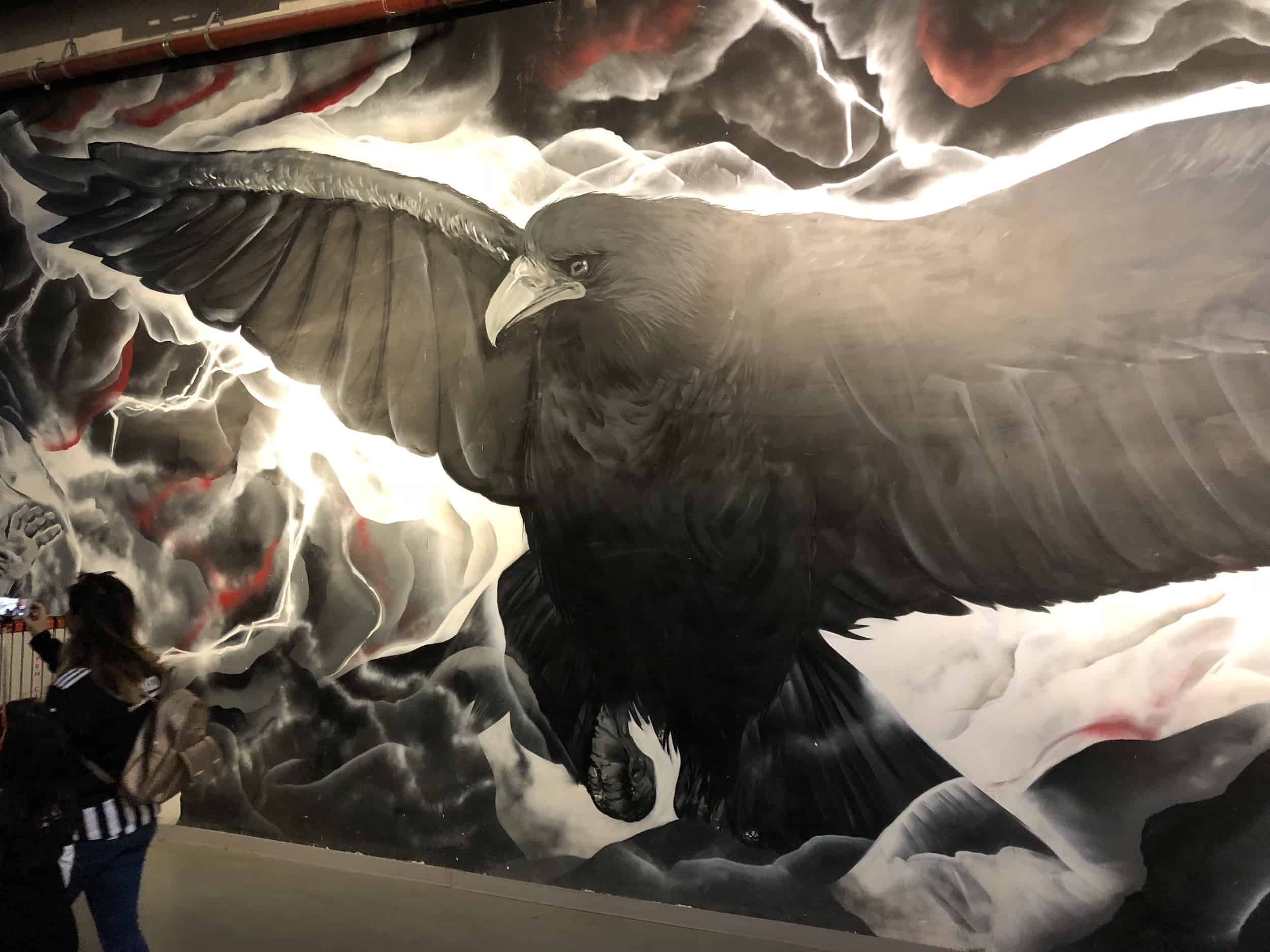 Mural in the service tunnel
