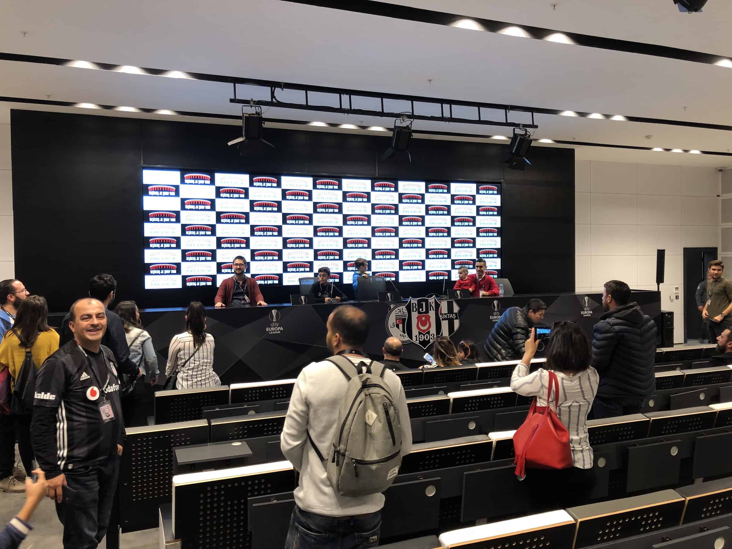 Media room at Beşiktaş Stadium in Istanbul, Turkey