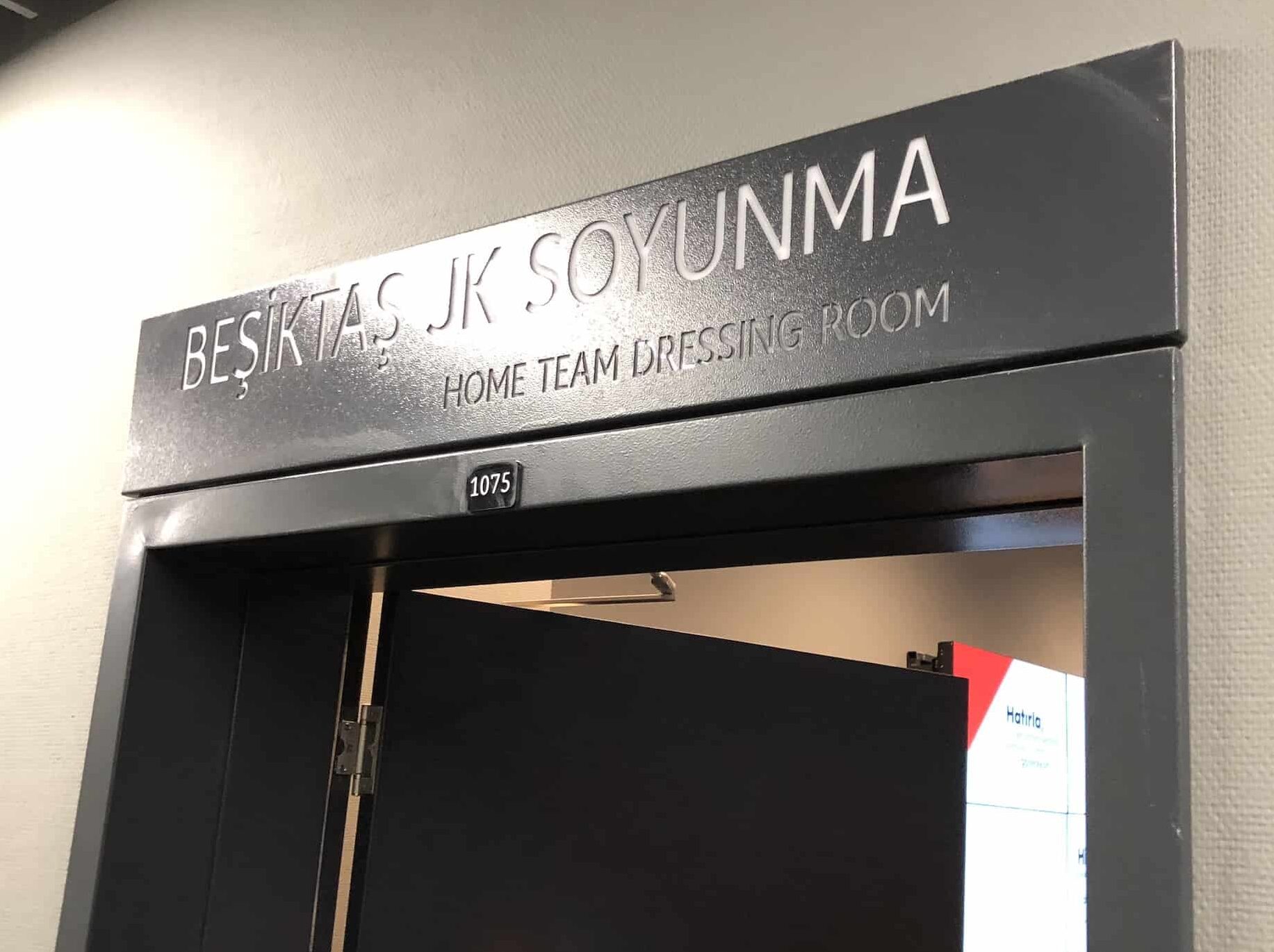 Beşiktaş dressing room entrance