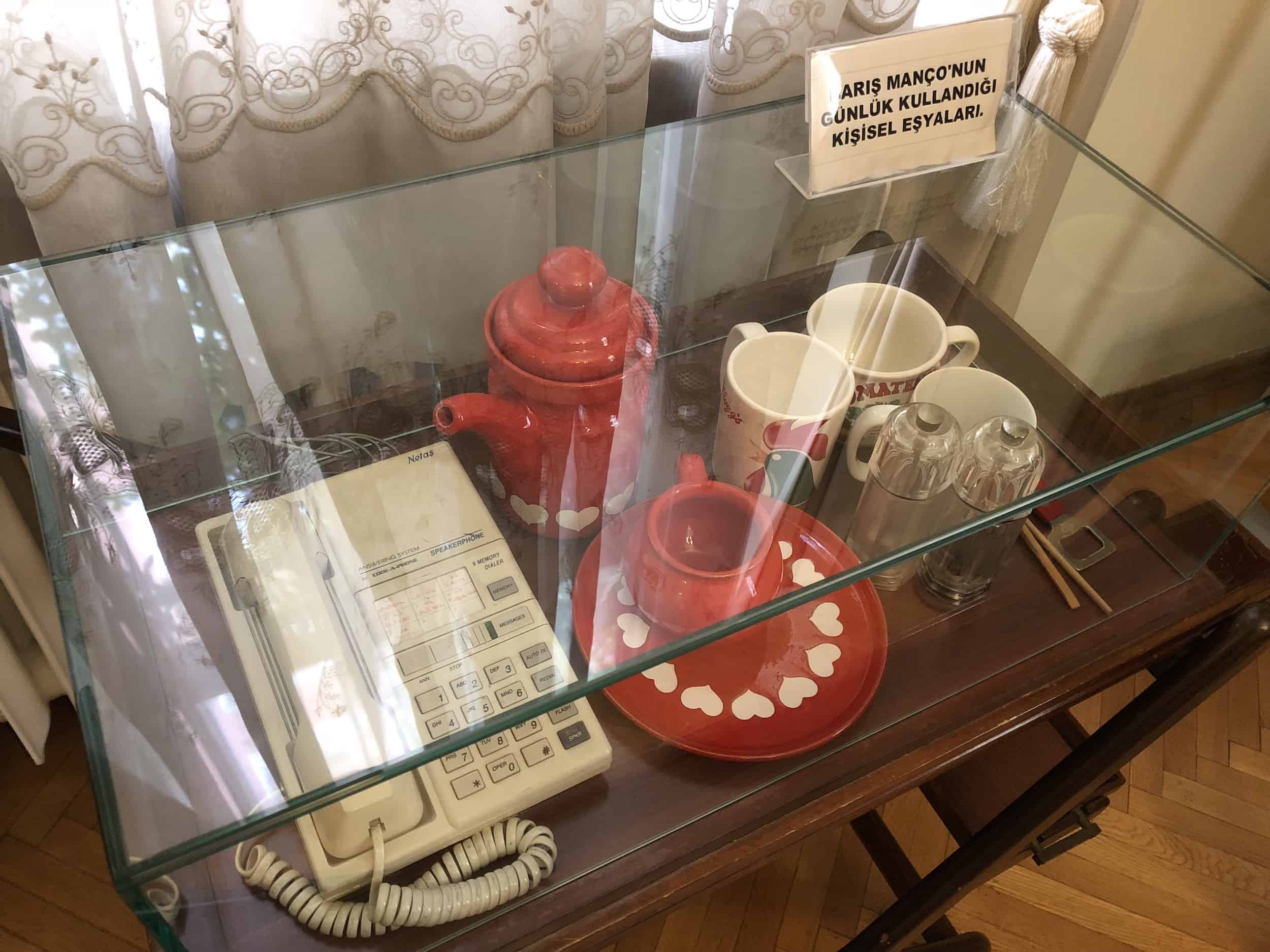 Personal items at the Barış Manço Museum in Istanbul, Turkey