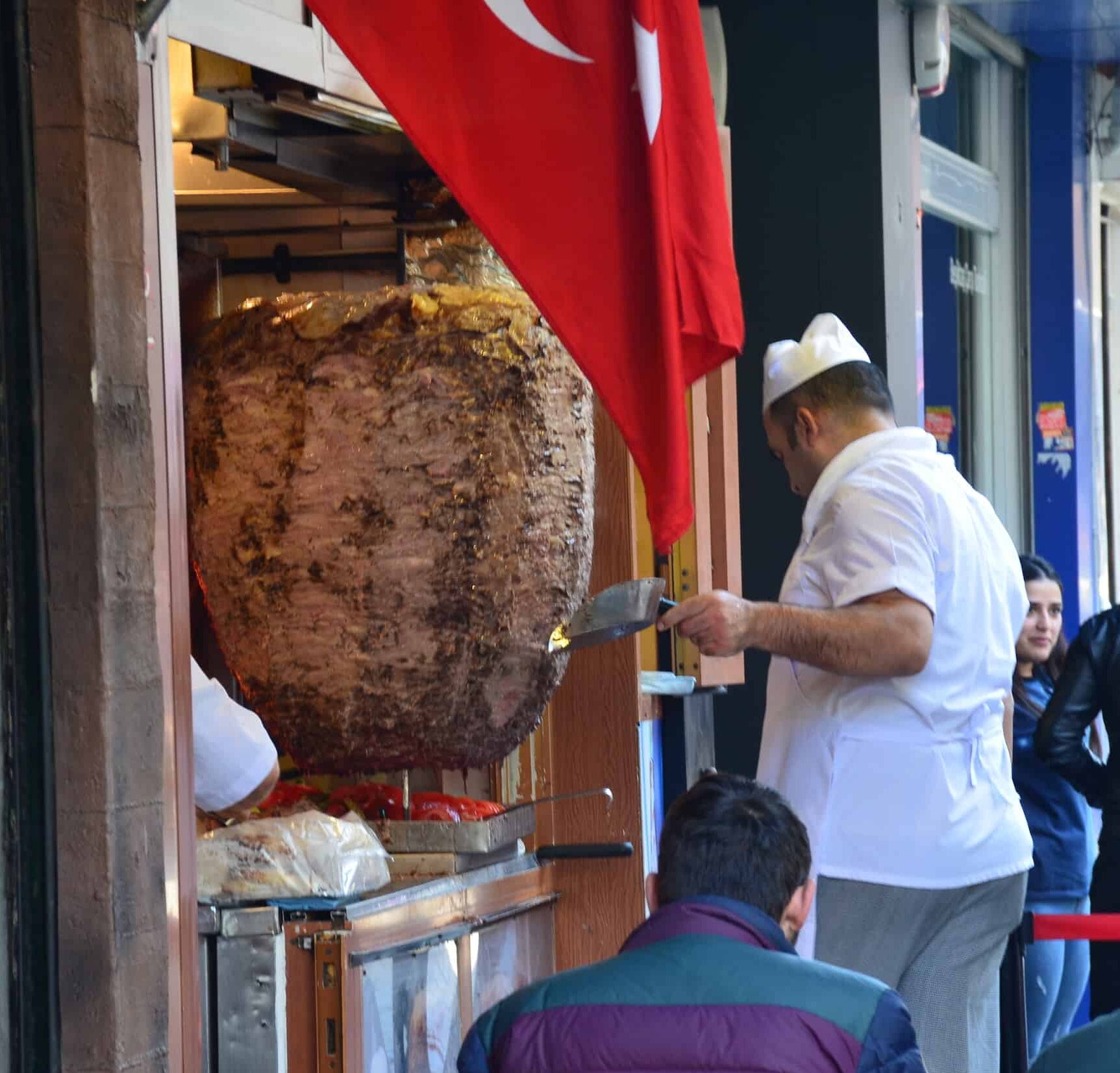 Döner kebab in Çarşı, Beşiktaş, Istanbul, Turkey