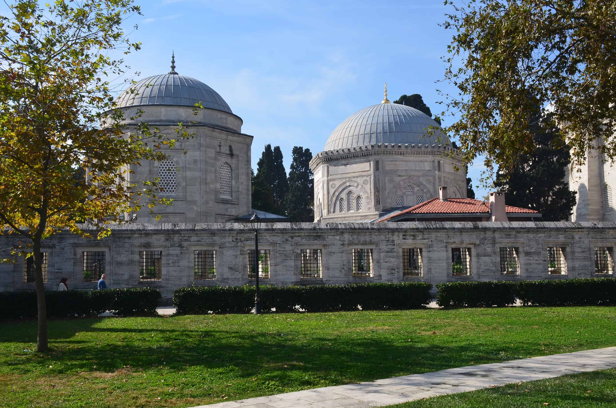 Tombs at Süleymaniye Mosque in Istanbul, Turkey