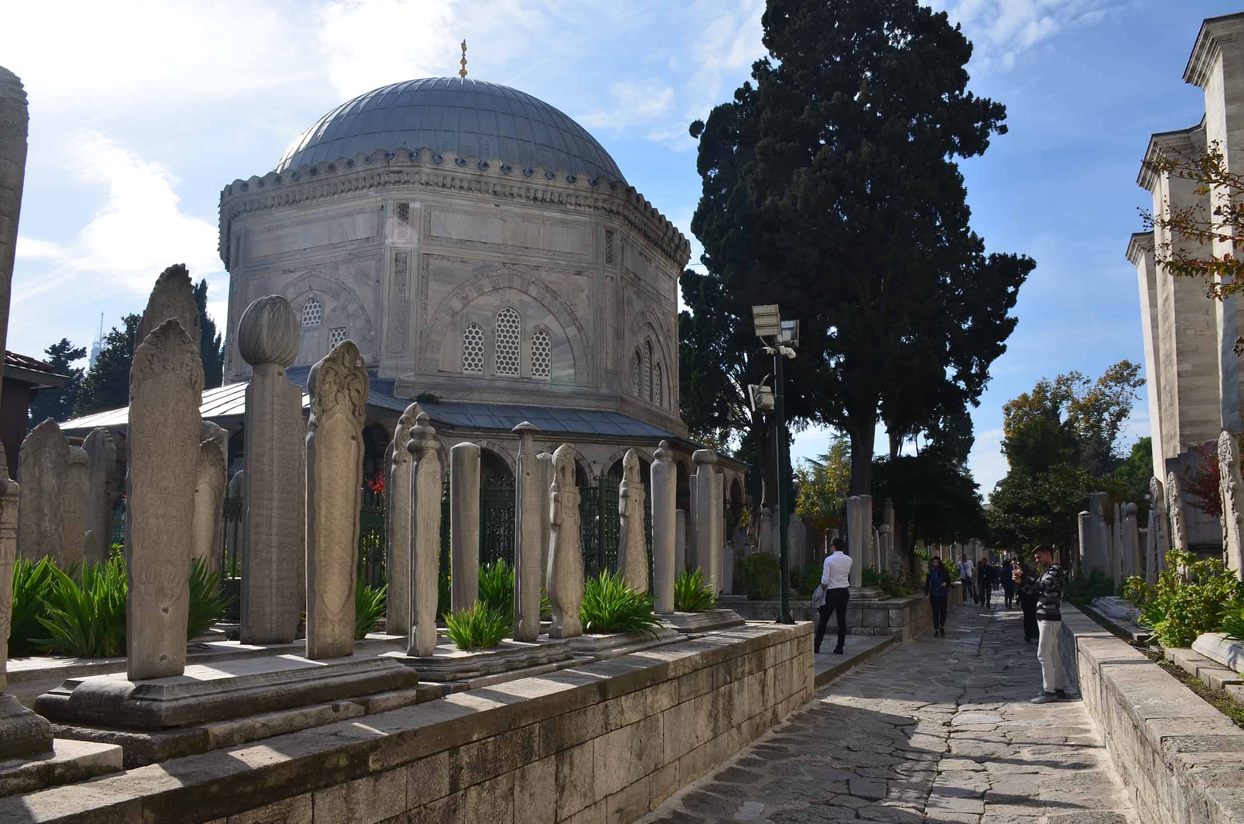 Cemetery at Süleymaniye Mosque in Istanbul, Turkey