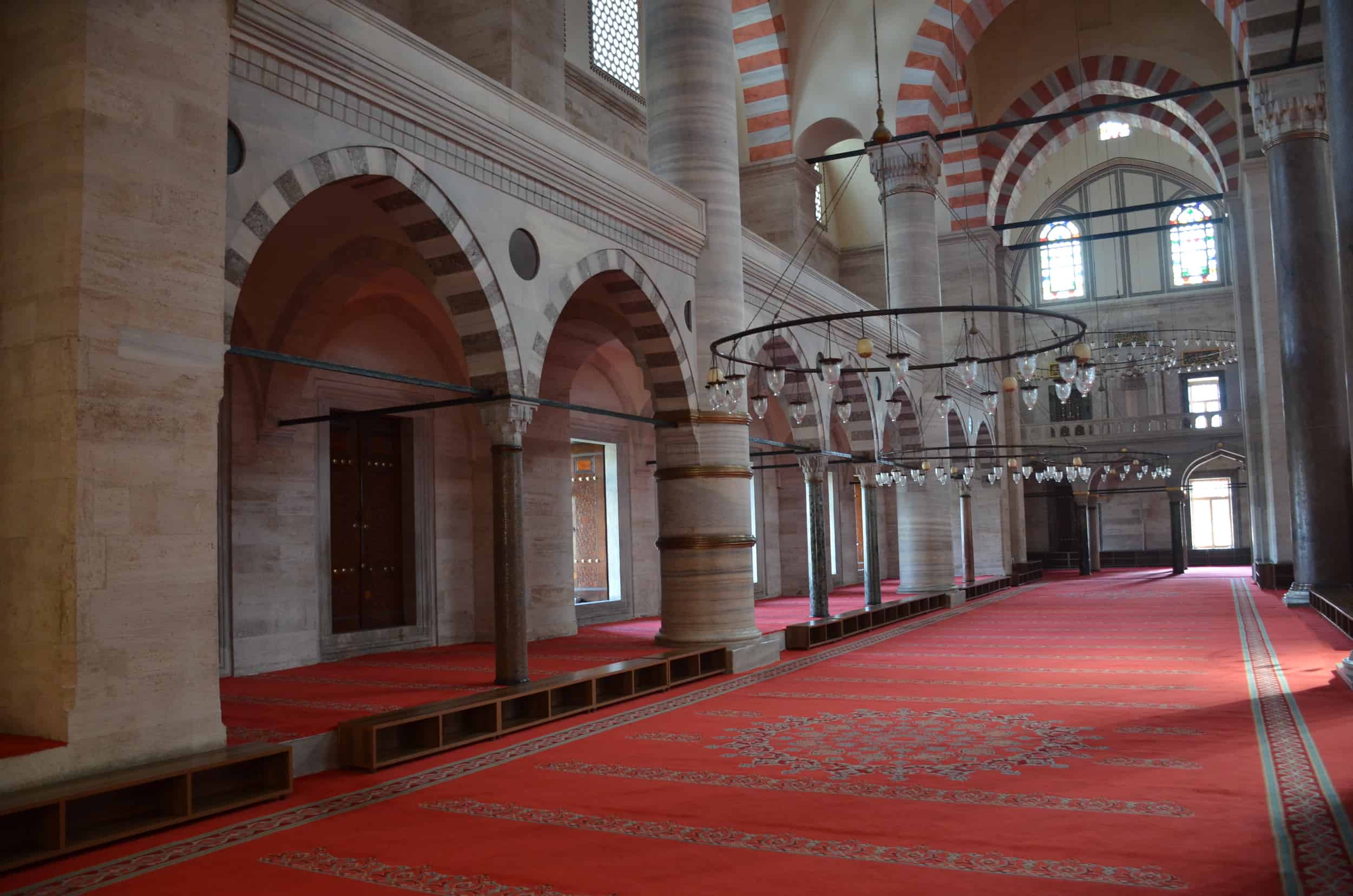 North aisle of the Süleymaniye Mosque in Istanbul, Turkey