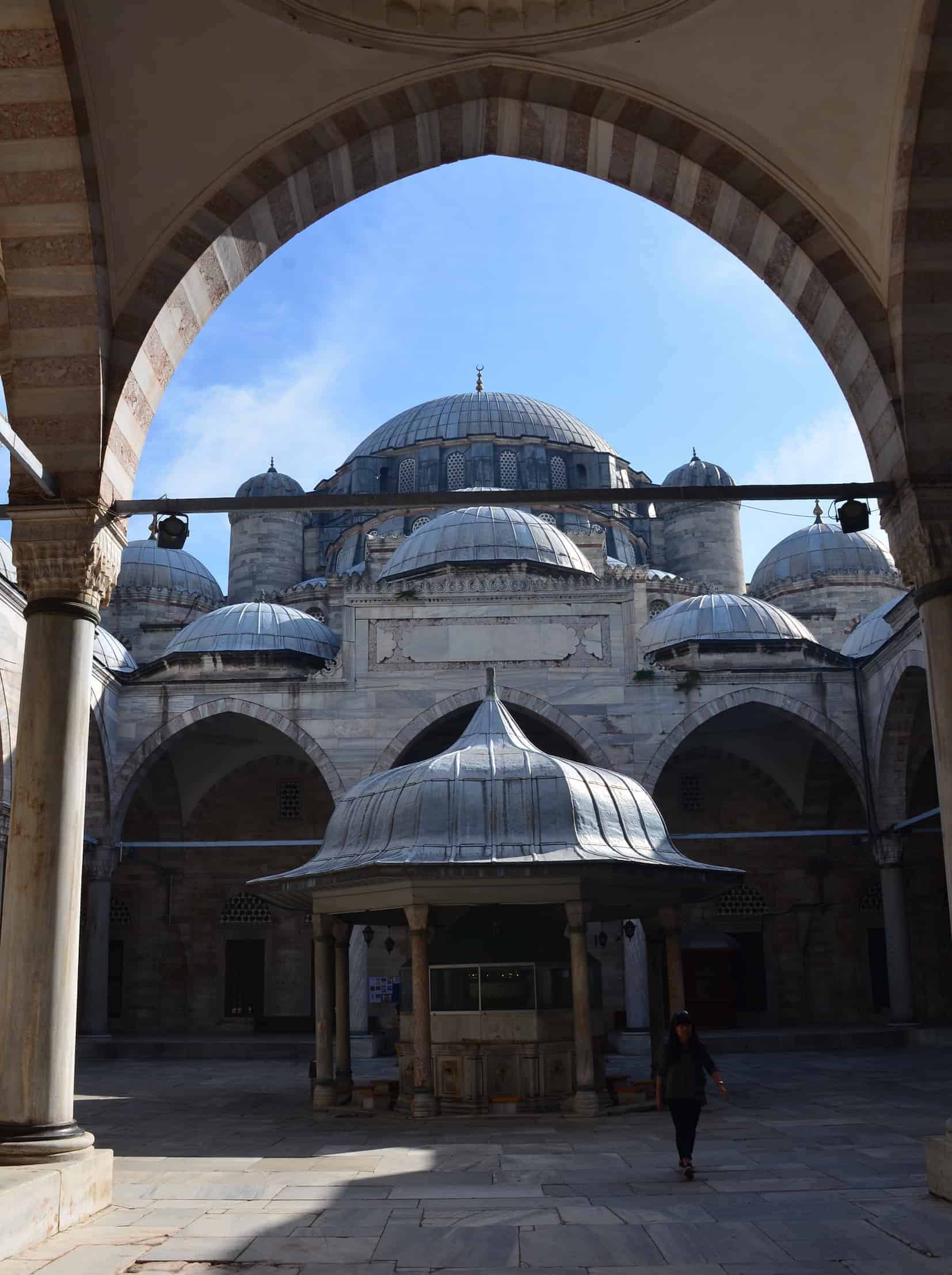 Courtyard at the Şehzade Mosque in Istanbul, Turkey