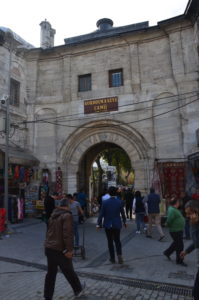 Gate to the Nuruosmaniye Mosque complex in Istanbul, Turkey
