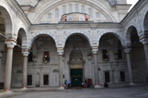 Courtyard at the Nuruosmaniye Mosque in Istanbul, Turkey
