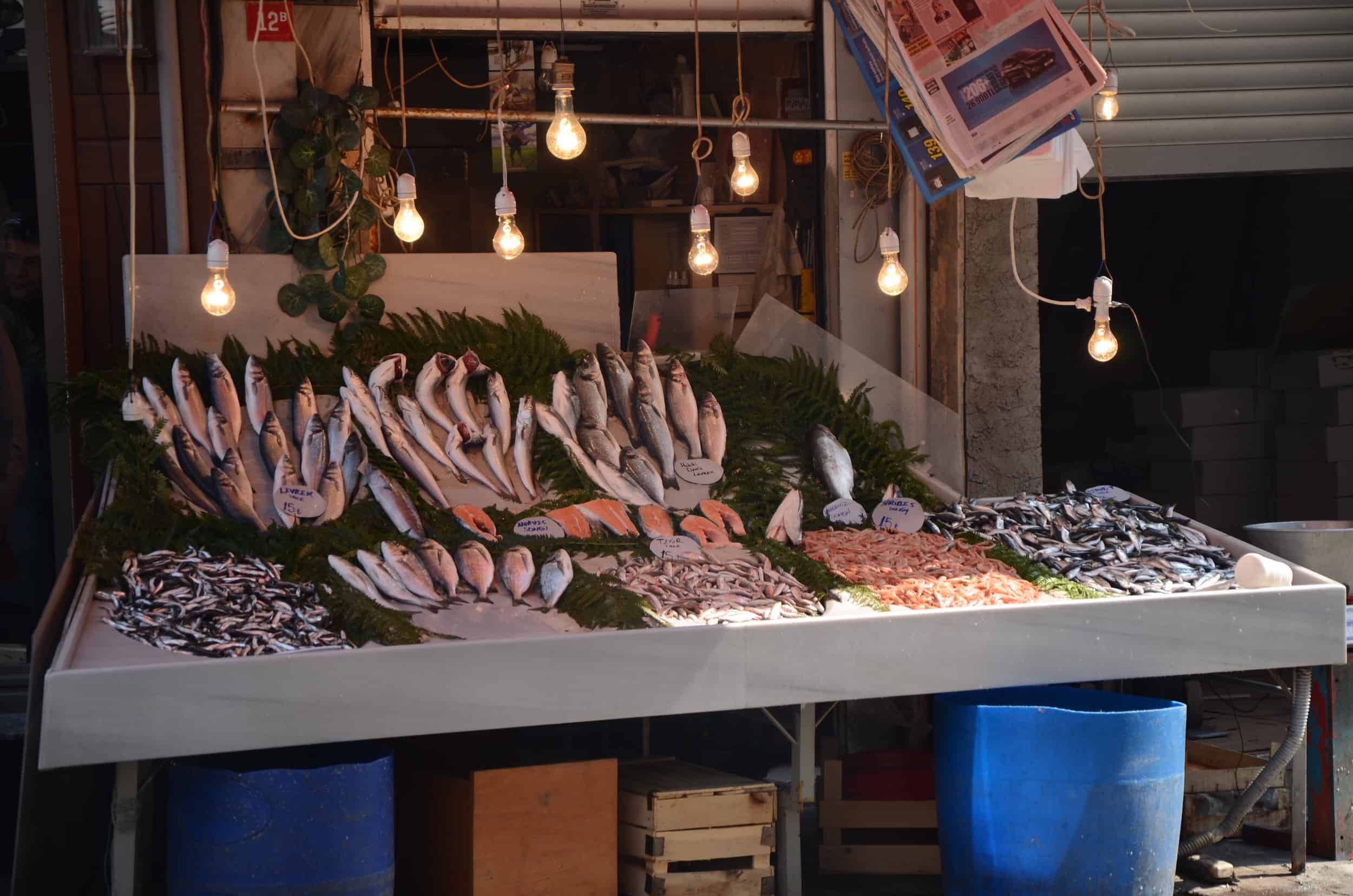 Beşiktaş Fish Market in Çarşı, Beşiktaş, Istanbul, Turkey