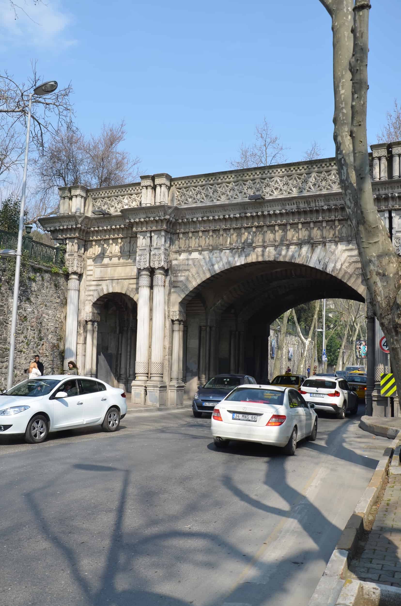 Bridge to Yıldız Park at Çırağan Palace in Istanbul, Turkey