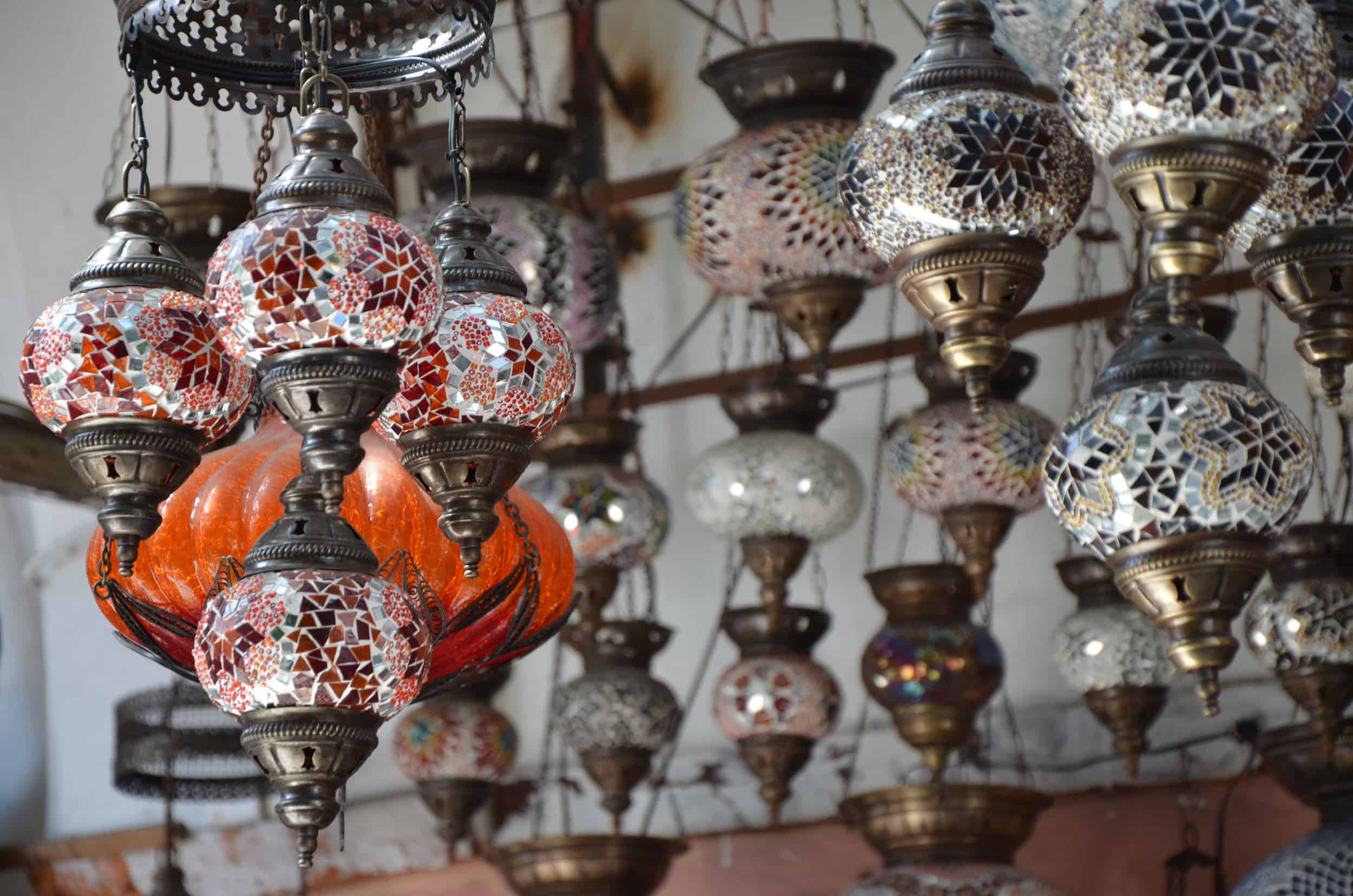 Lamps in the Çorlulu Ali Pasha Madrasa in Çemberlitaş, Istanbul, Turkey