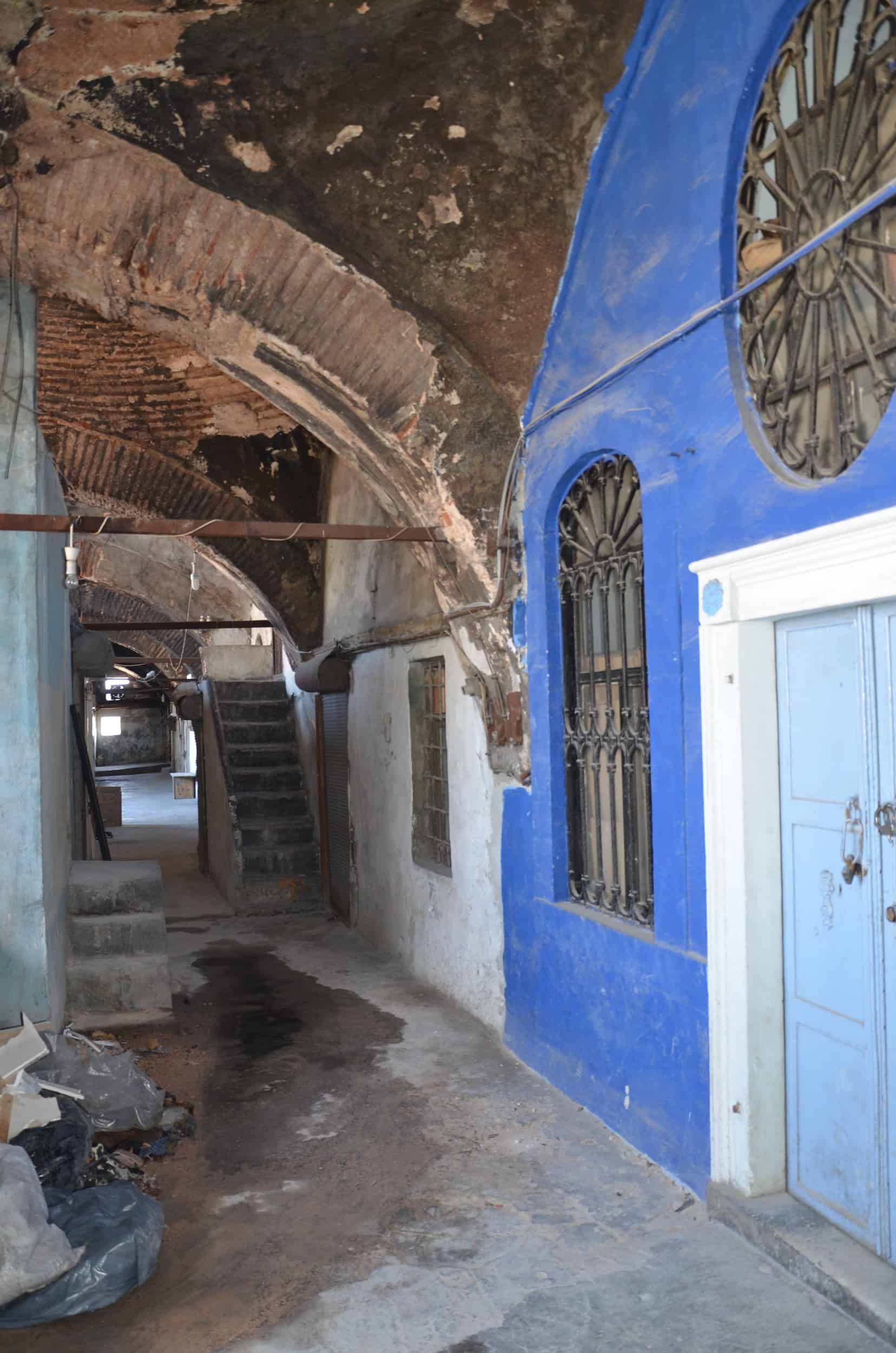 Corridor at Büyük Valide Han in Istanbul, Turkey