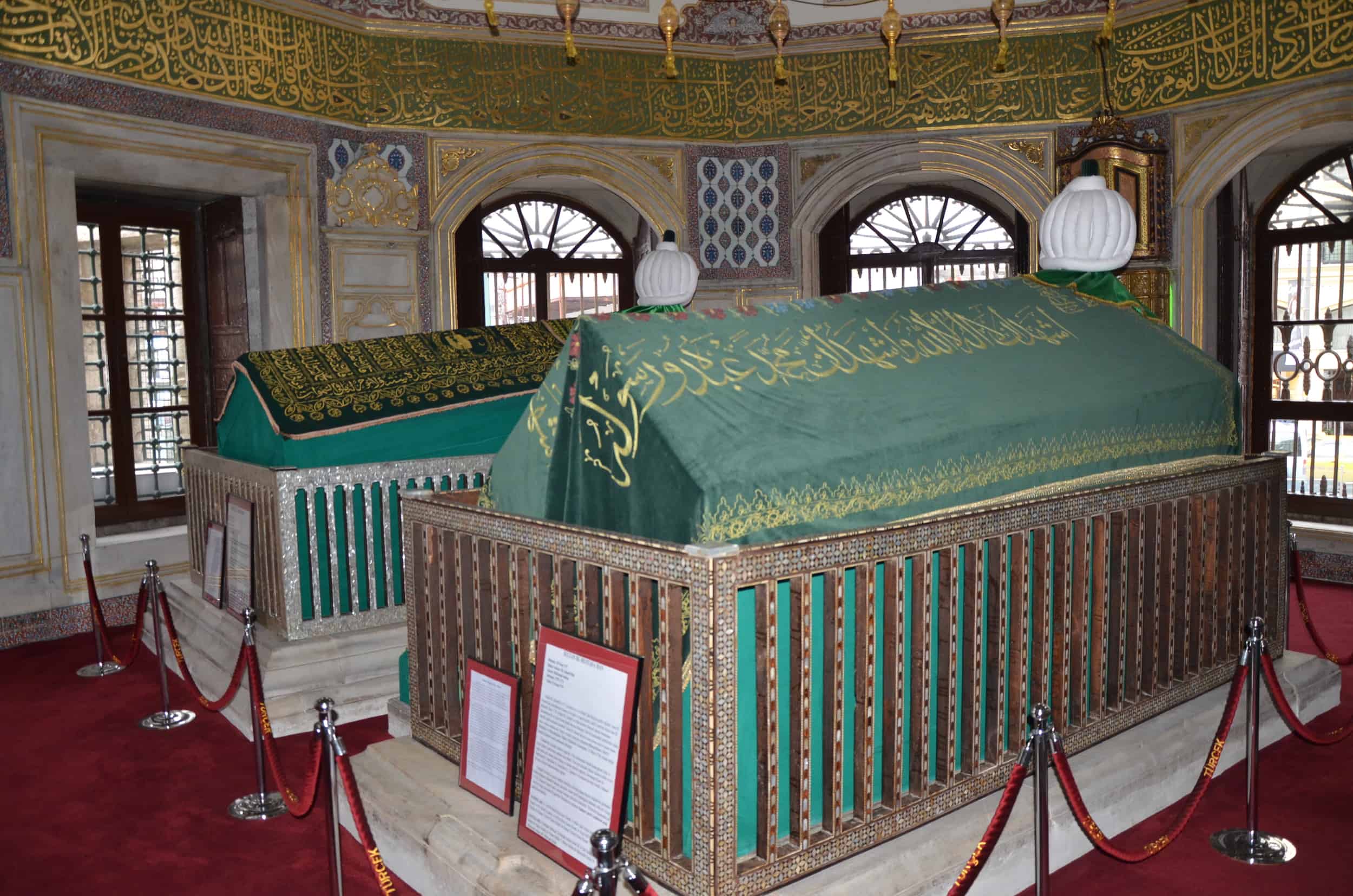 Sarcophagi of two sultans at the Tomb of Mustafa III