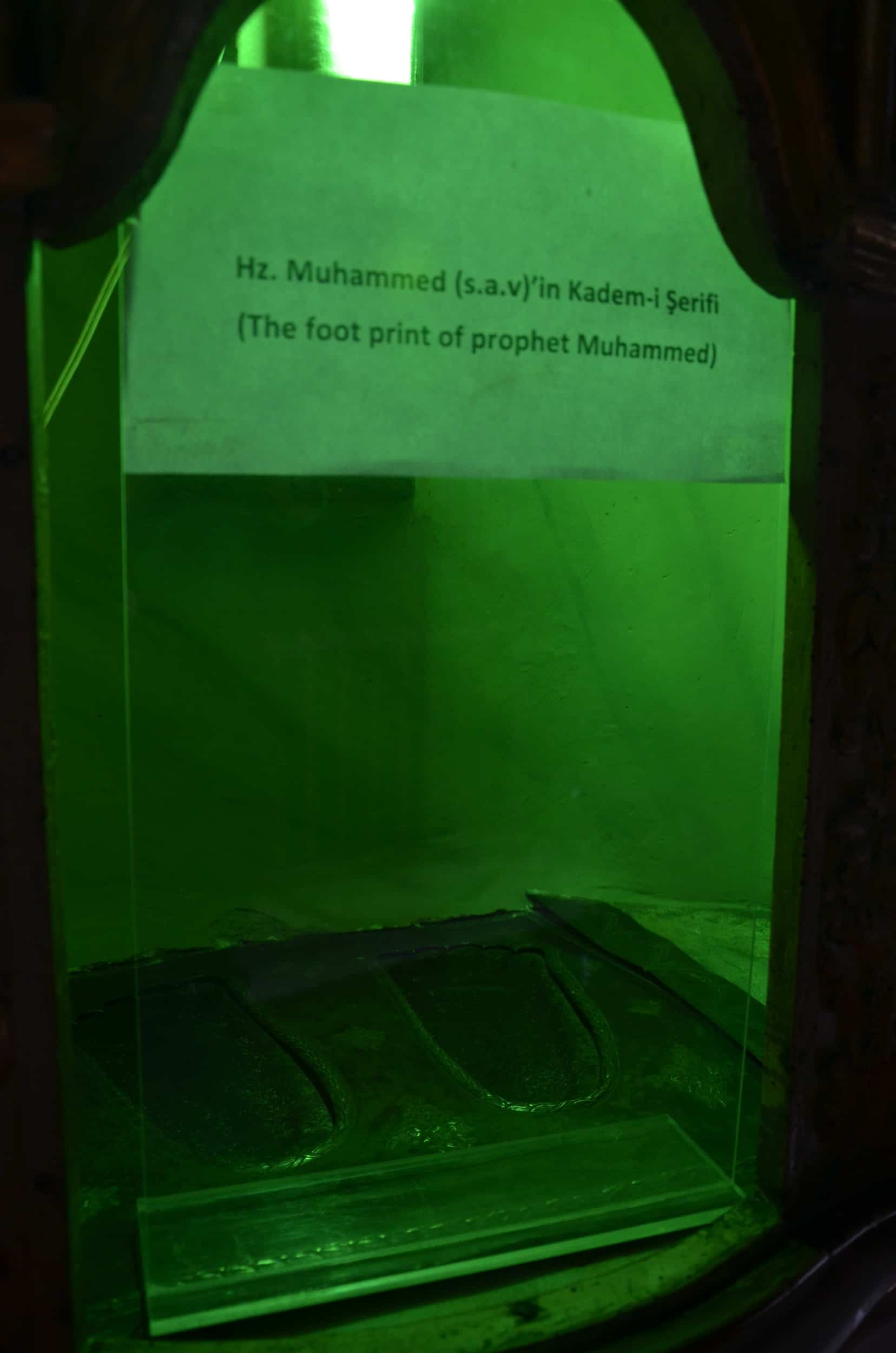 Footprint of the Prophet Muhammad at the Tomb of Mustafa III