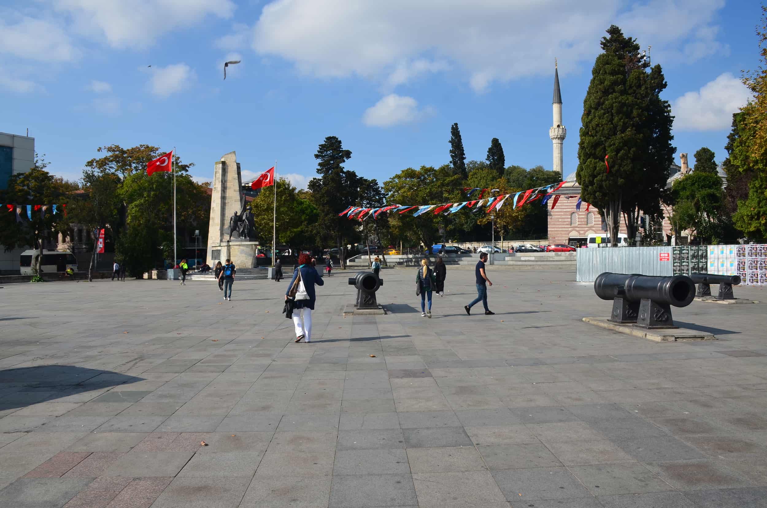 Barbaros Park in Beşiktaş, Istanbul, Turkey
