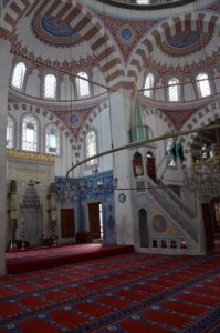 Prayer hall of the Atik Valide Mosque in Üsküdar, Istanbul, Turkey