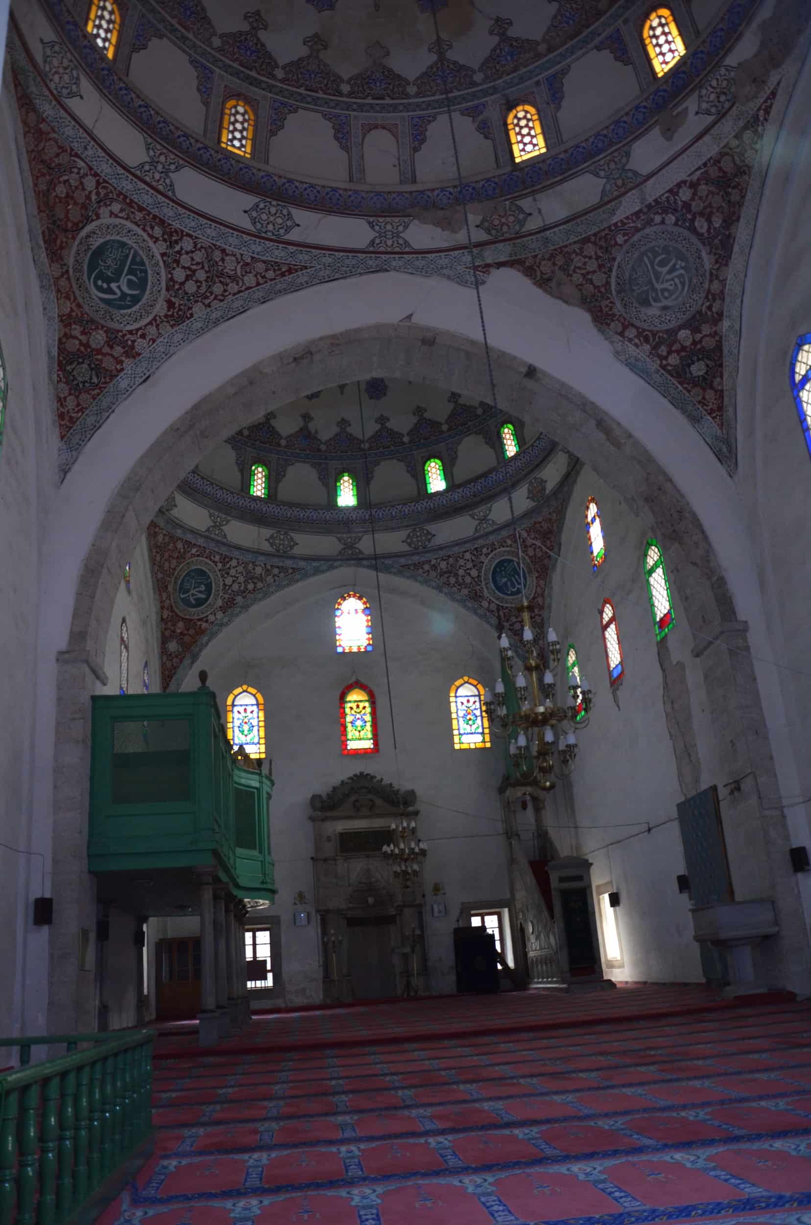 Prayer hall of the Mahmud Pasha Mosque in Mahmutpaşa, Istanbul, Turkey